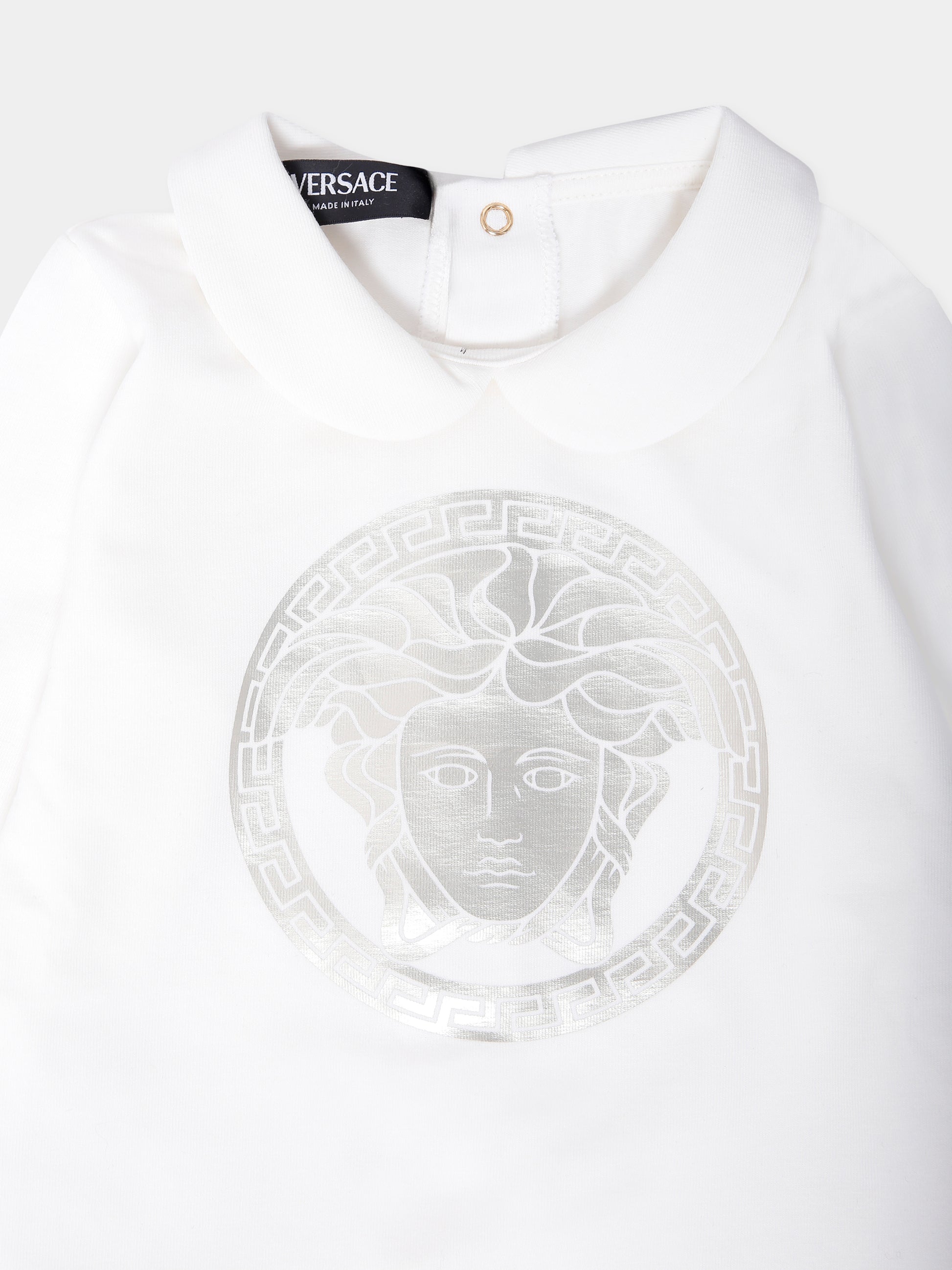 Tutina avorio con Medusa per neonati,Versace,1017946 1A15203 2W110