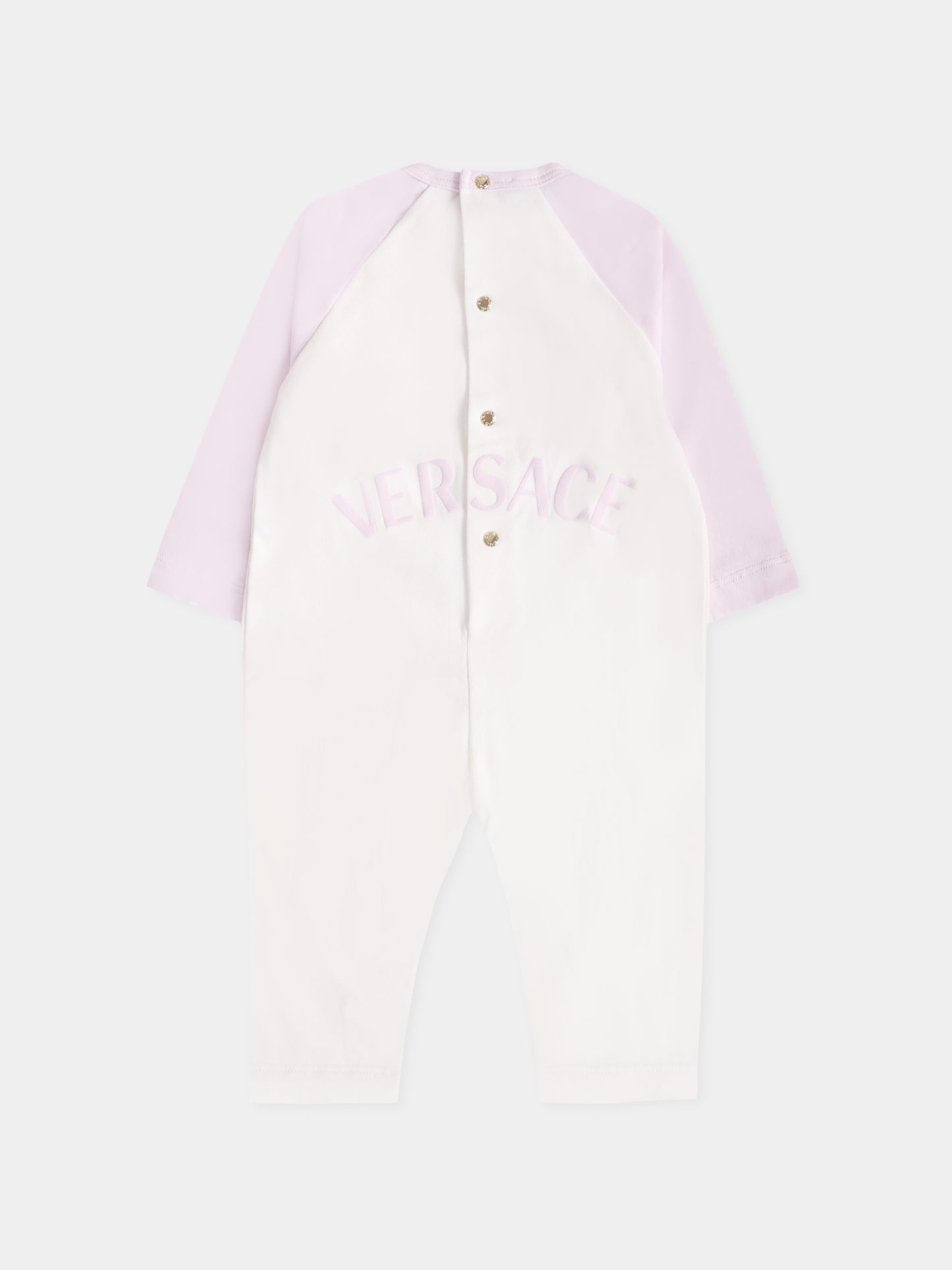 Set tutina avorio e rosa con Medusa per neonata,Versace,1020944 1A15224 2PW30