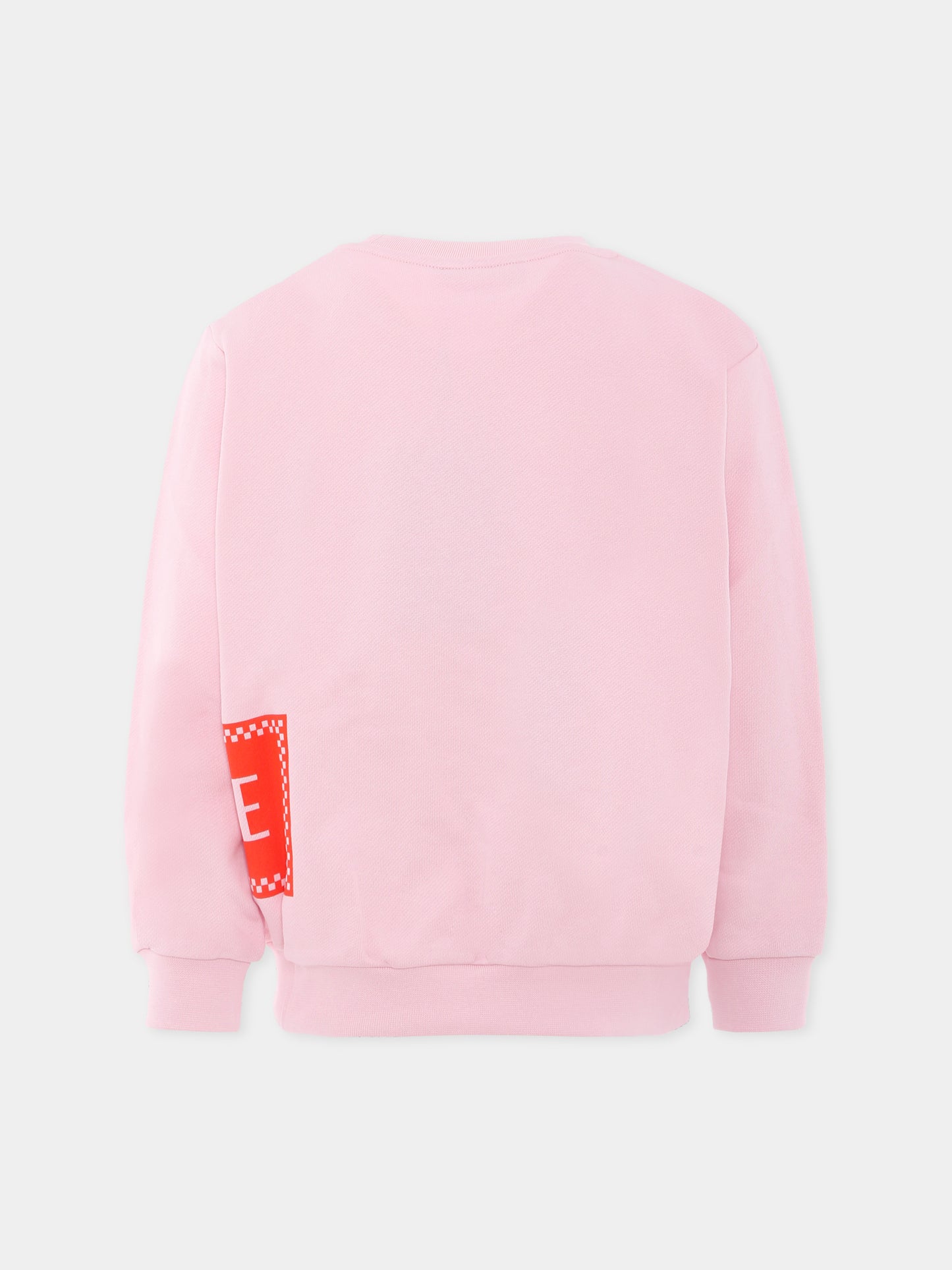 Felpa rosa con '90s vintage logo per bambina,Versace,1018334 1A13182 2PZ60