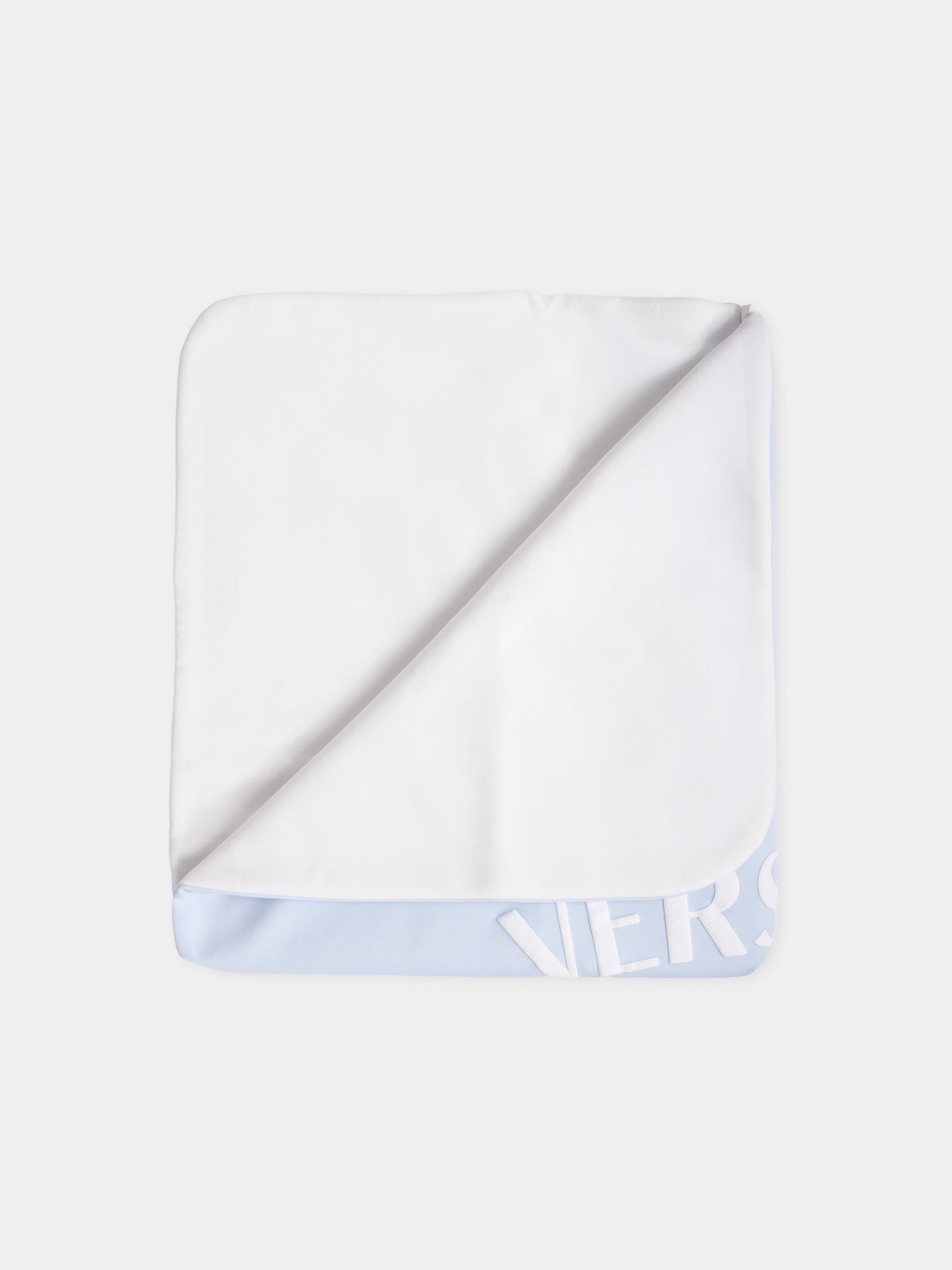 Coperta celeste con logo e Medusa per neonato,Versace,1017939 1A15206 2VH80