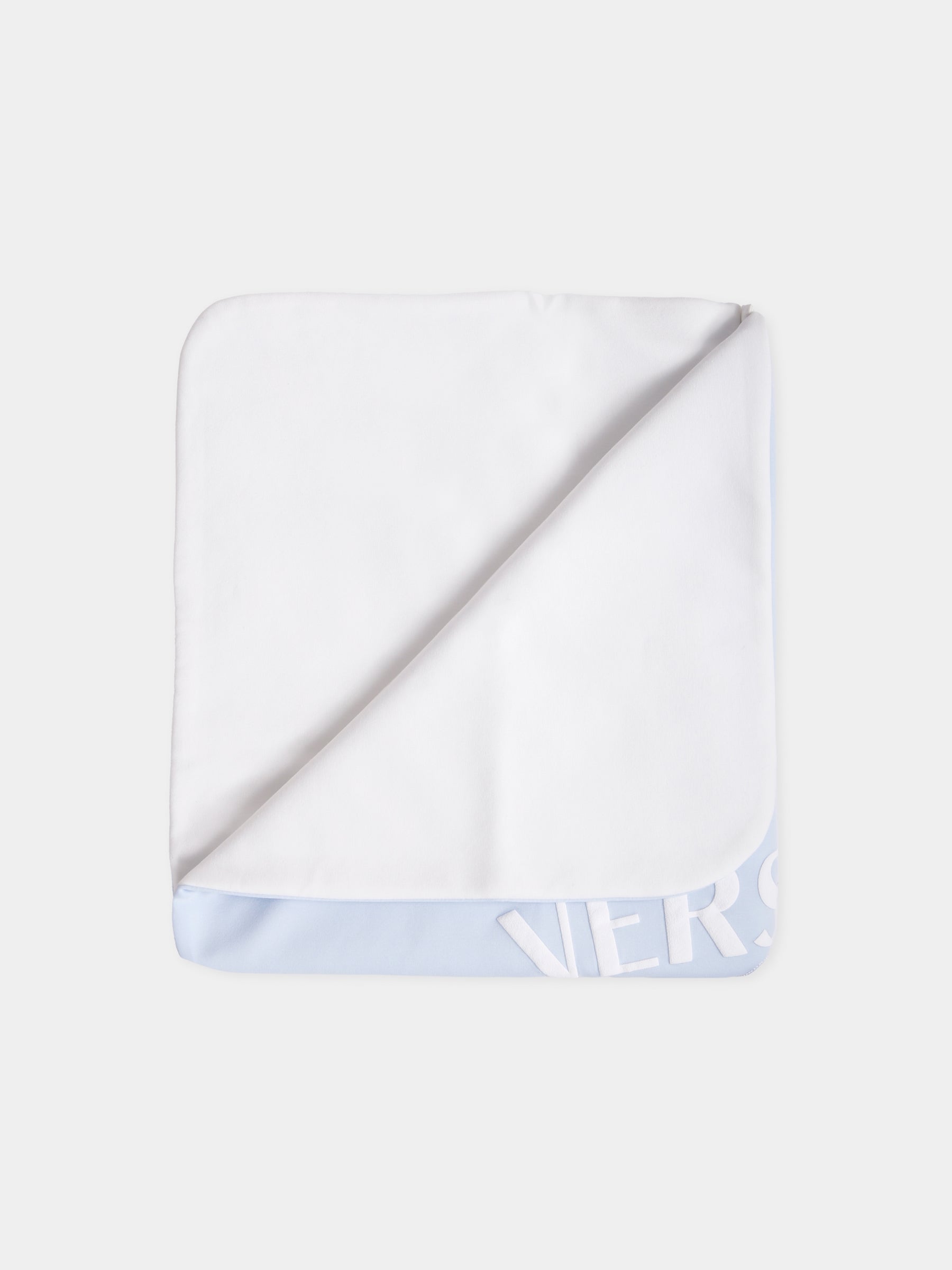 Coperta celeste con logo e Medusa per neonato,Versace,1017939 1A15206 2VH80