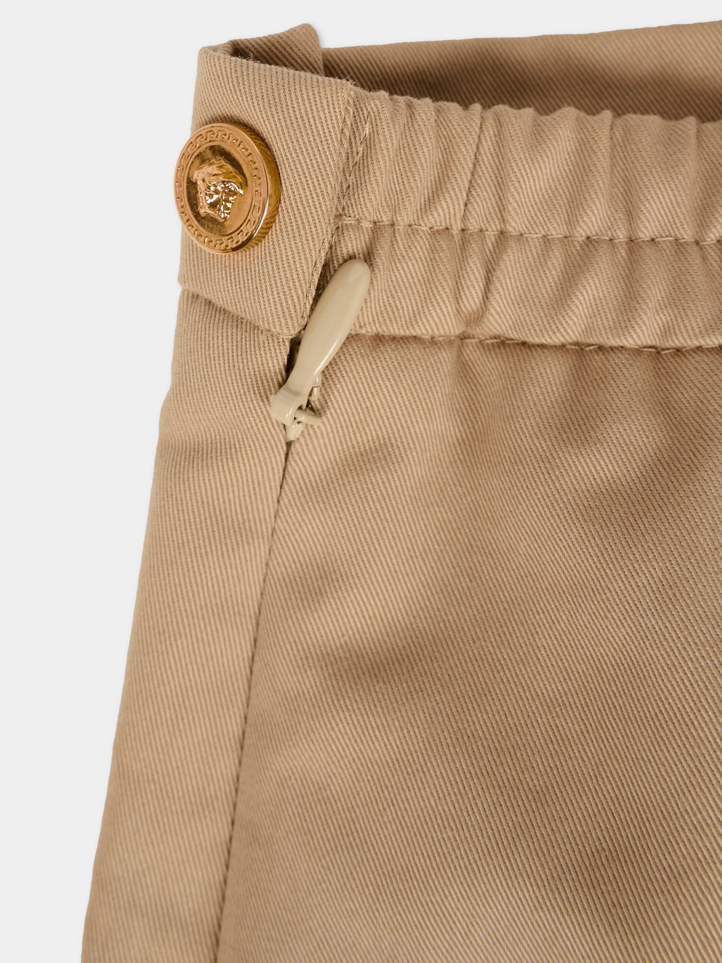 Gonna beige per neonata con stampa Barocco,Versace,1021040 1A14822 2KS40