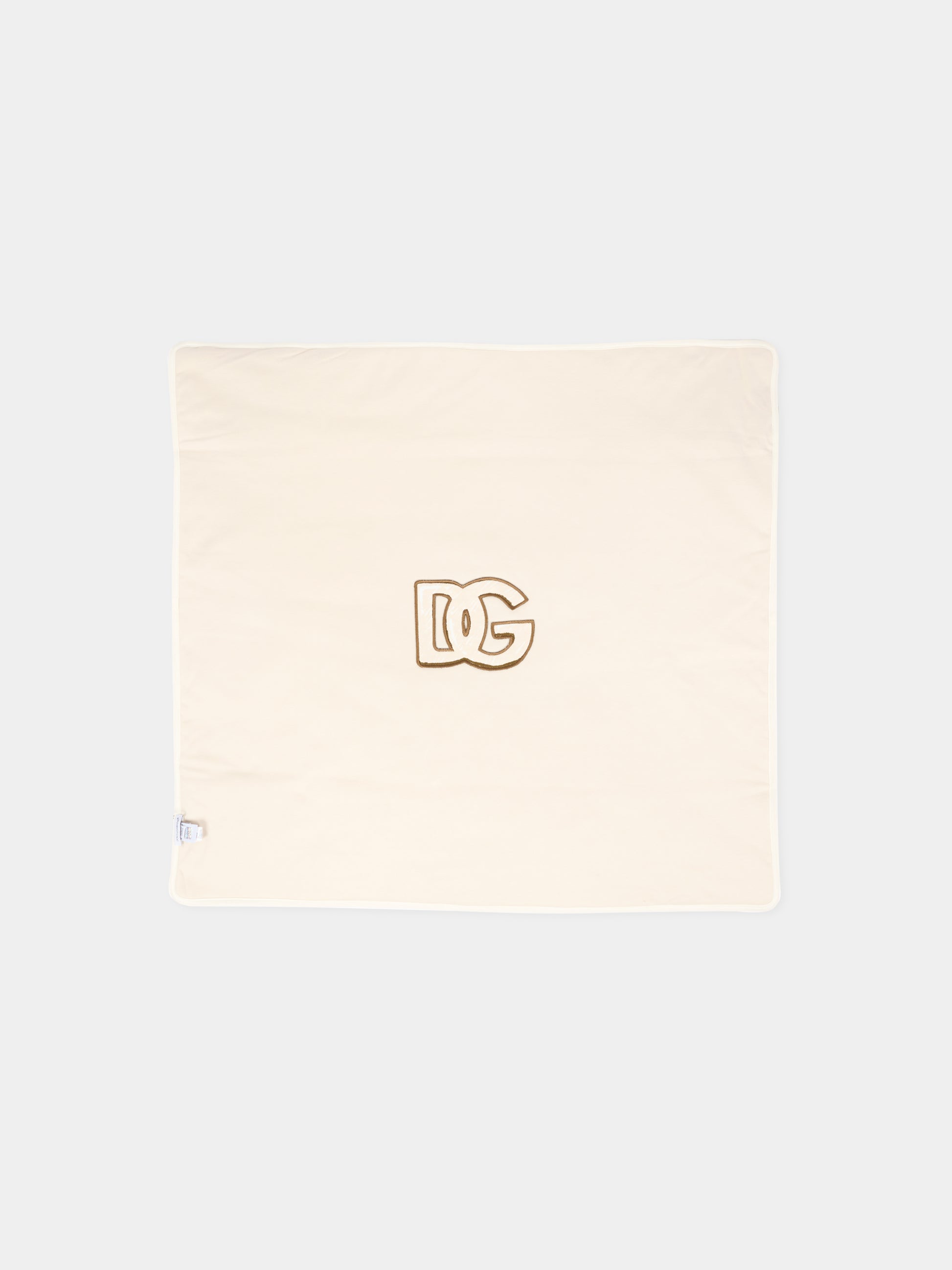 Coperta avorio per neonato con leopardo,Dolce & Gabbana Kids,LNJA88 G7PJZ S9000