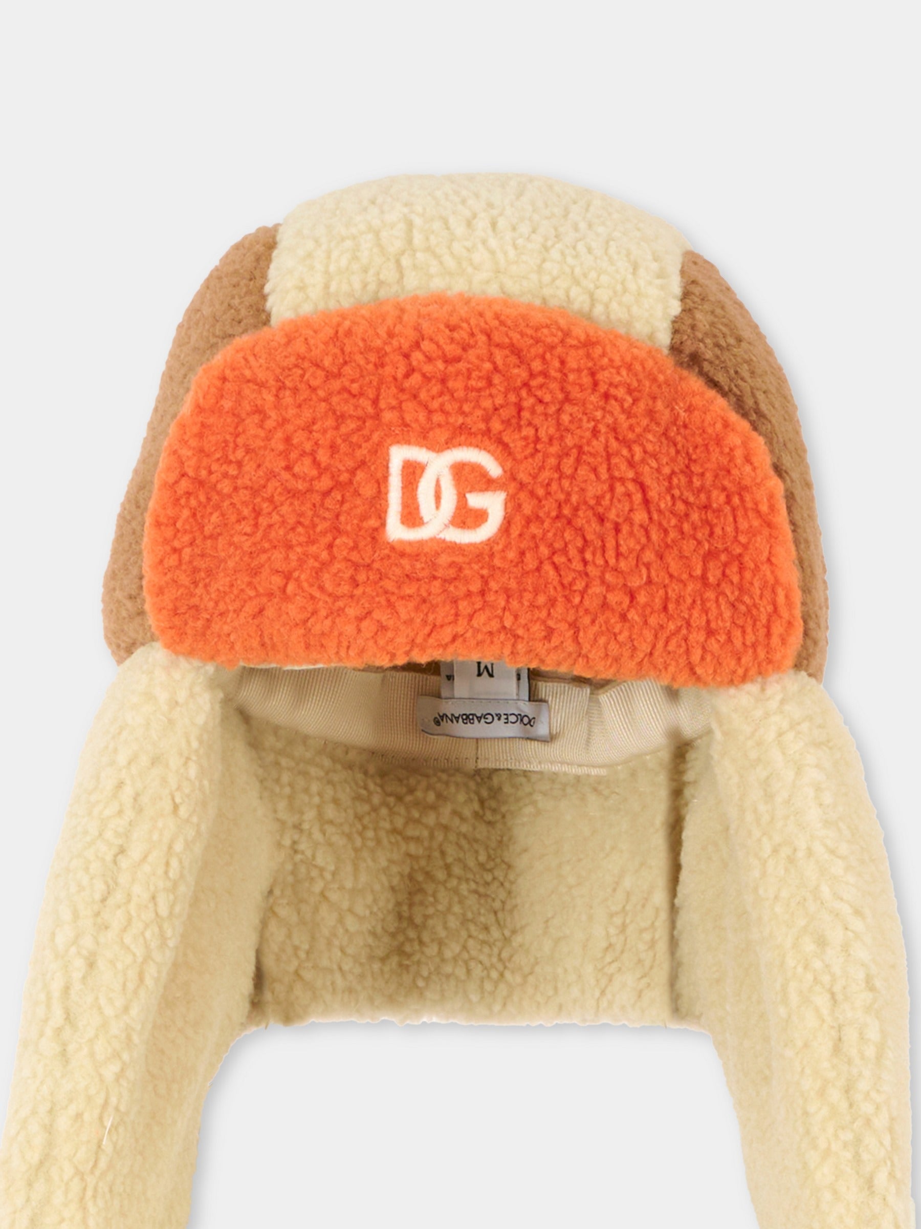 Cappello beige per bambino con logo,Dolce & Gabbana Kids,LB5H69 FUS4F S9000