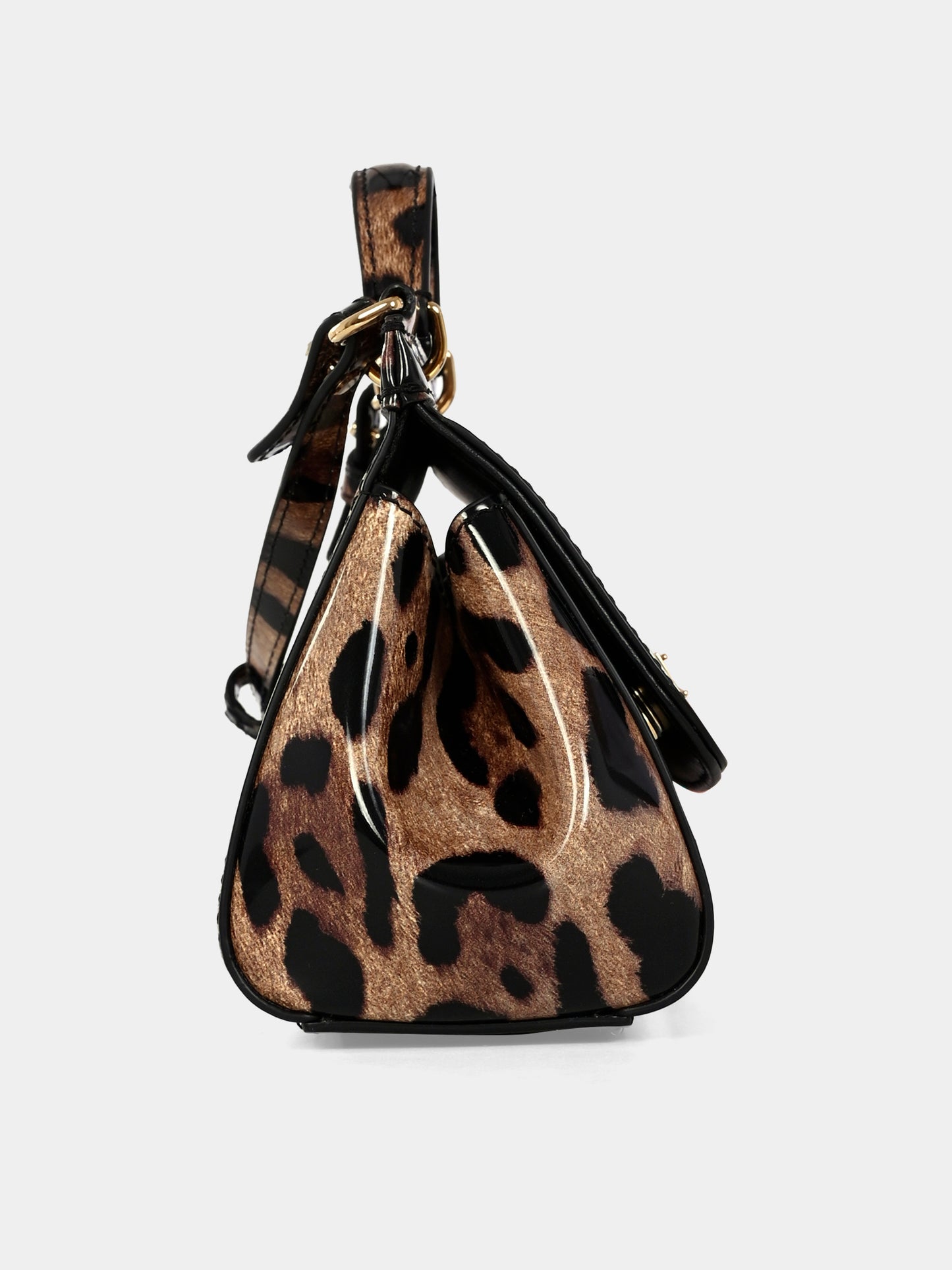 Borsa Sicily marrone per bambina con stampa animalier,Dolce & Gabbana Kids,EB0003 AM568 HA93M