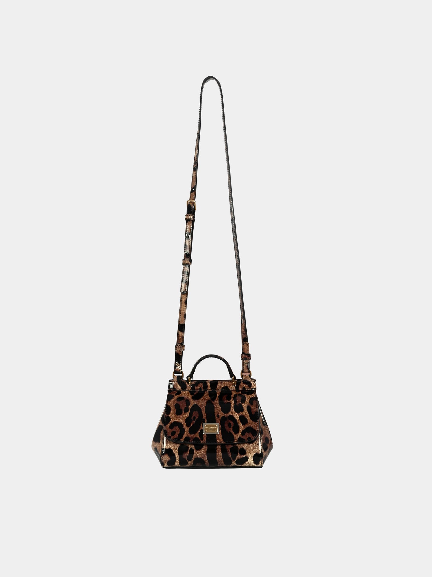 Borsa Sicily marrone per bambina con stampa animalier,Dolce & Gabbana Kids,EB0003 AM568 HA93M