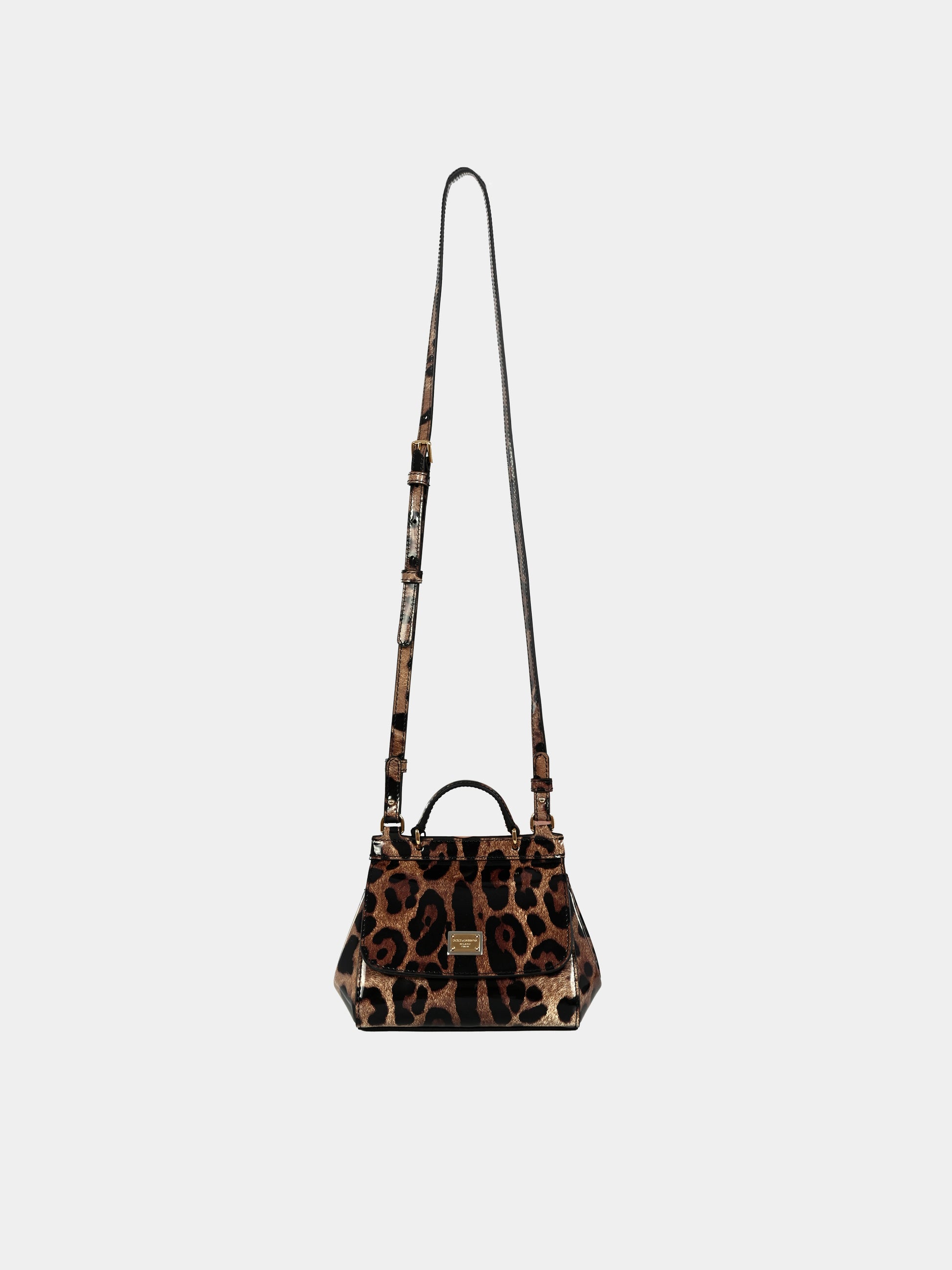 Borsa Sicily marrone per bambina con stampa animalier,Dolce & Gabbana Kids,EB0003 AM568 HA93M