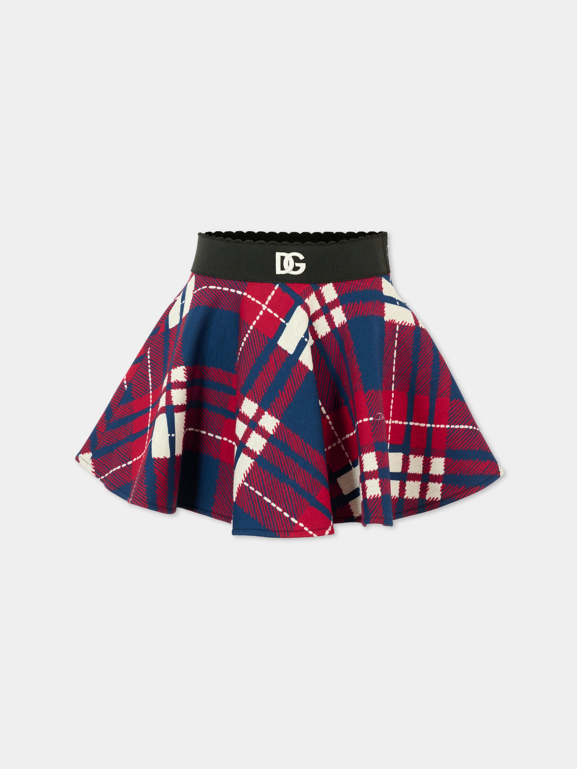 Gonna multicolor per bambina con logo,Dolce & Gabbana Kids,L54I67 ISMKM HD5QB