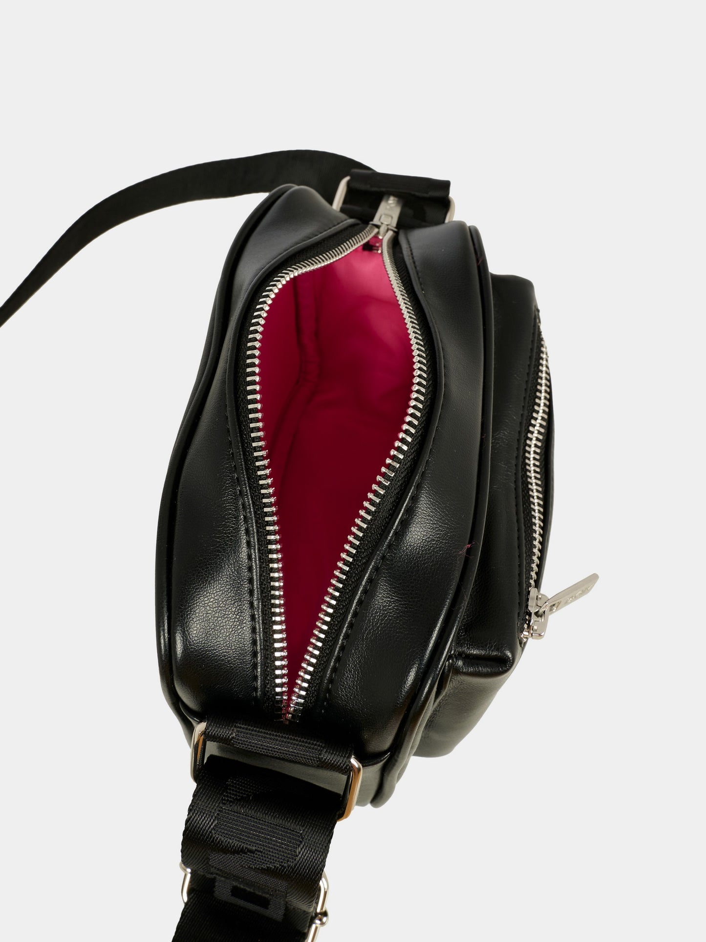 Borsa nera per bambina con logo argentato,Dkny,D62474 09B