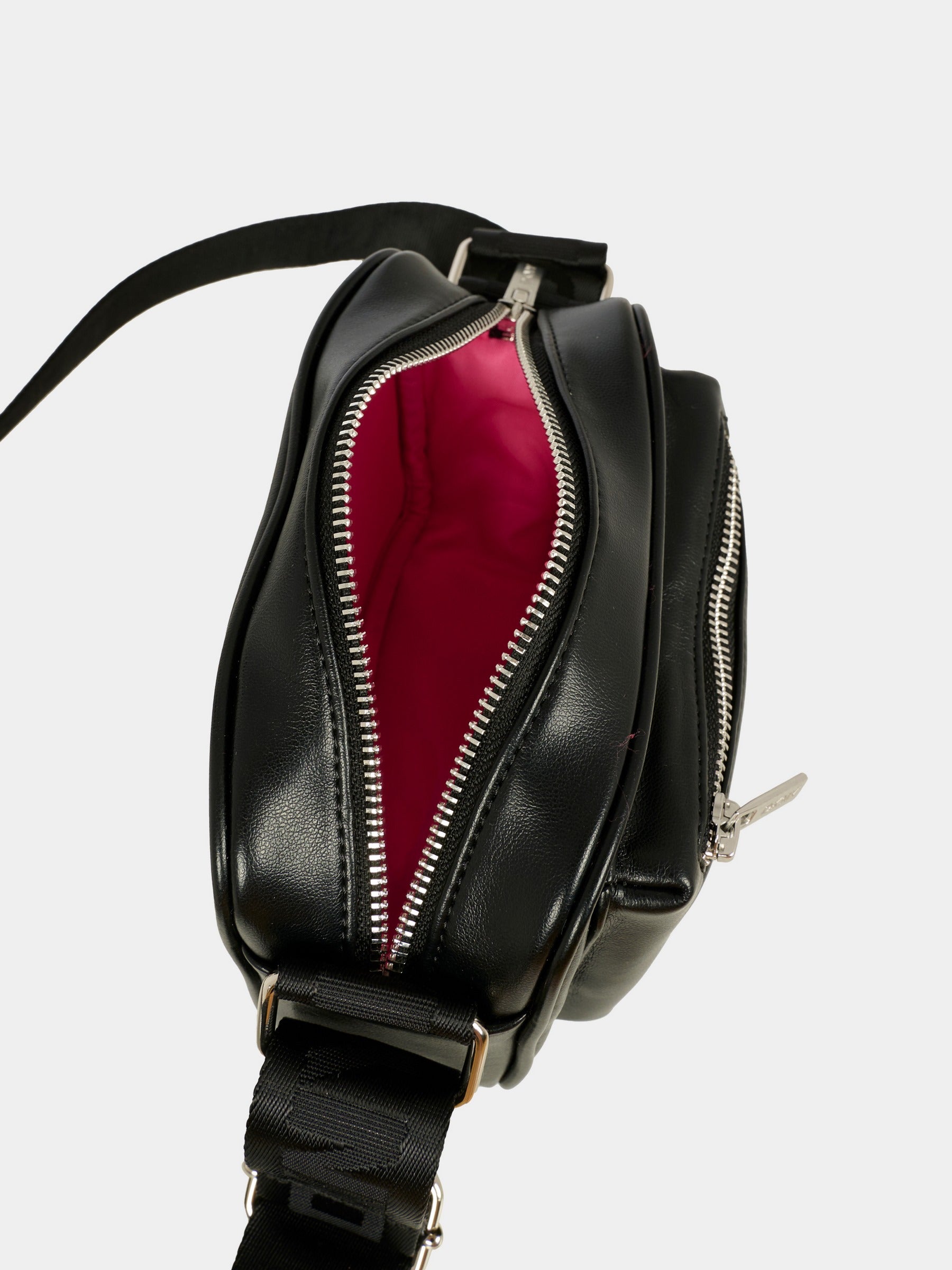 Borsa nera per bambina con logo argentato,Dkny,D62474 09B