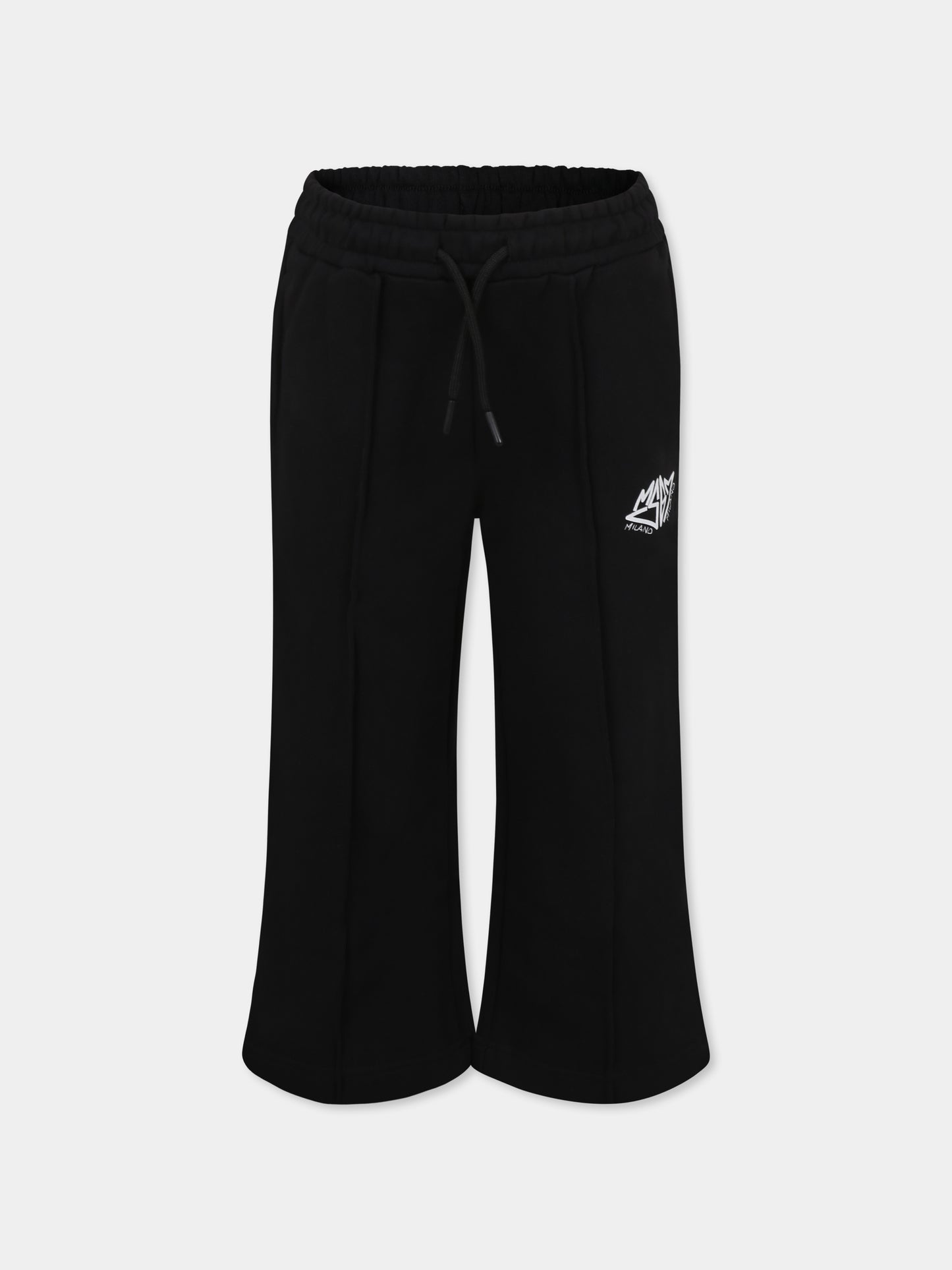 Pantaloni neri per bambino con logo,Msgm Kids,F4MSJBFP203 110