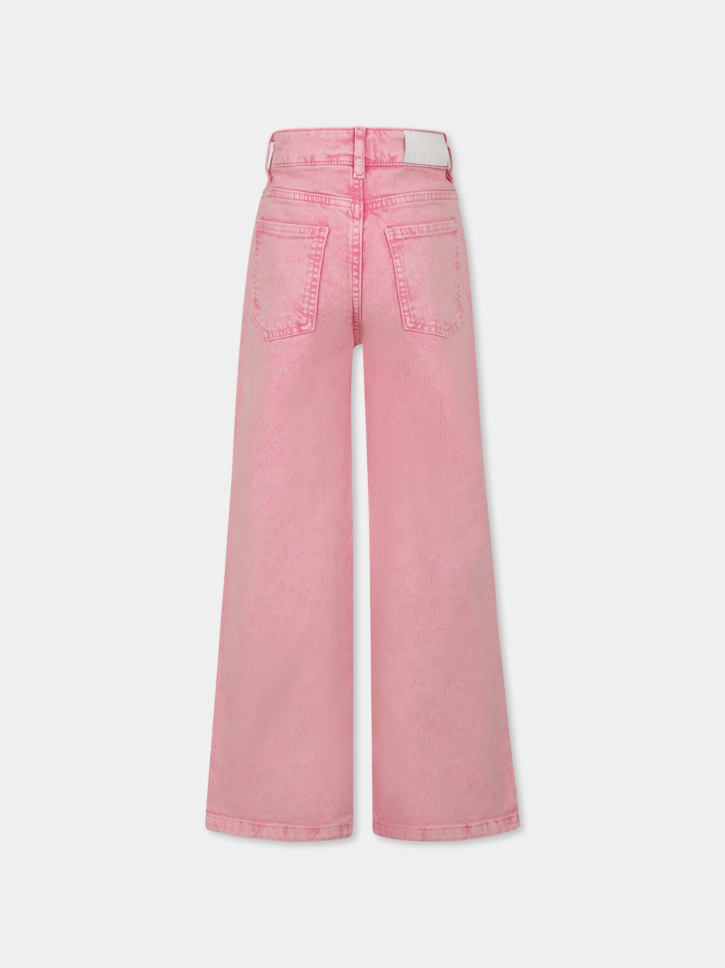 Jeans rosa per bambina con strass,Msgm Kids,F4MSJGDP160 042