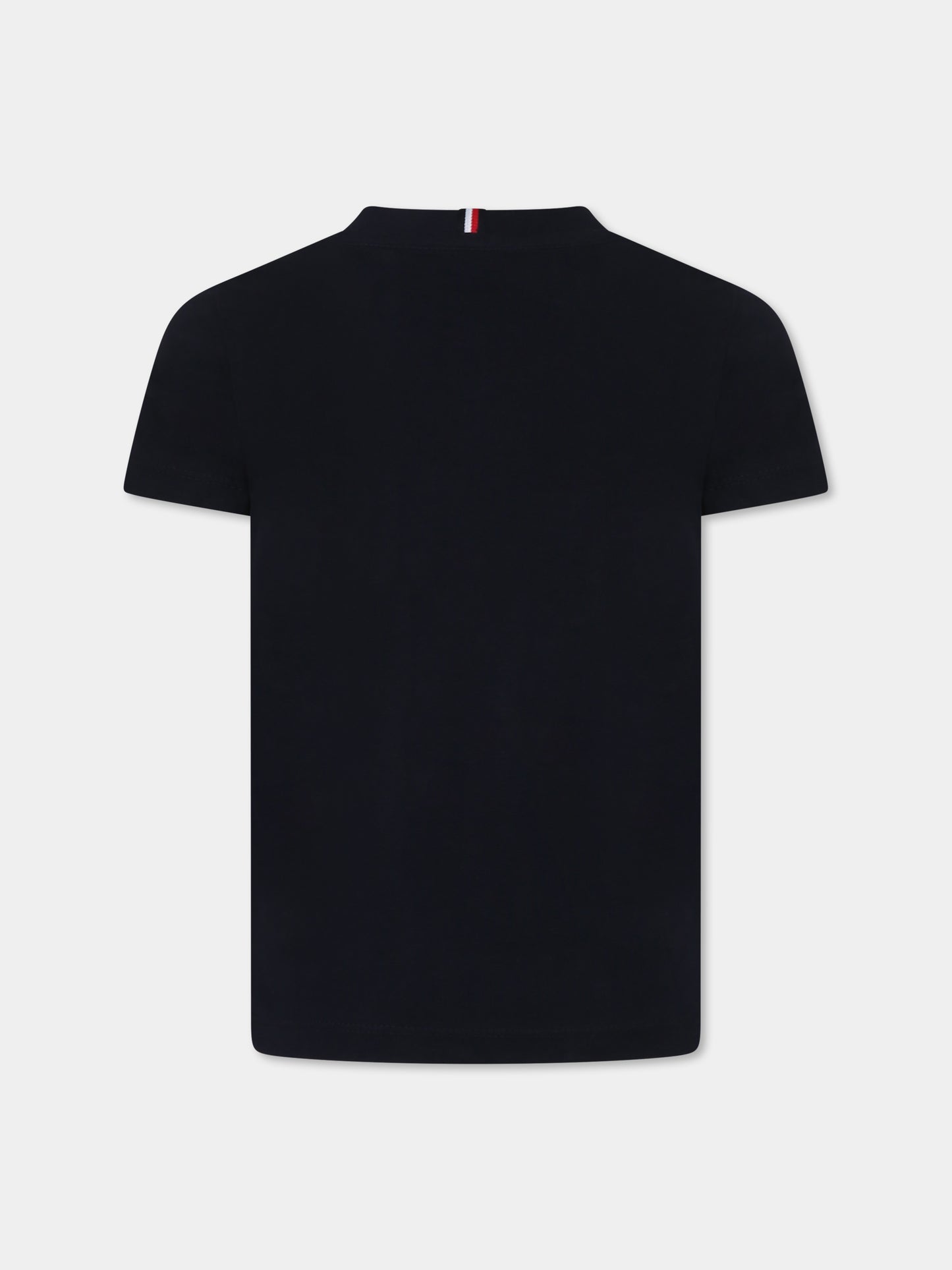 T-shirt blu per bambino con logo,Tommy Hilfiger Junior,KB0KB08658 DW5