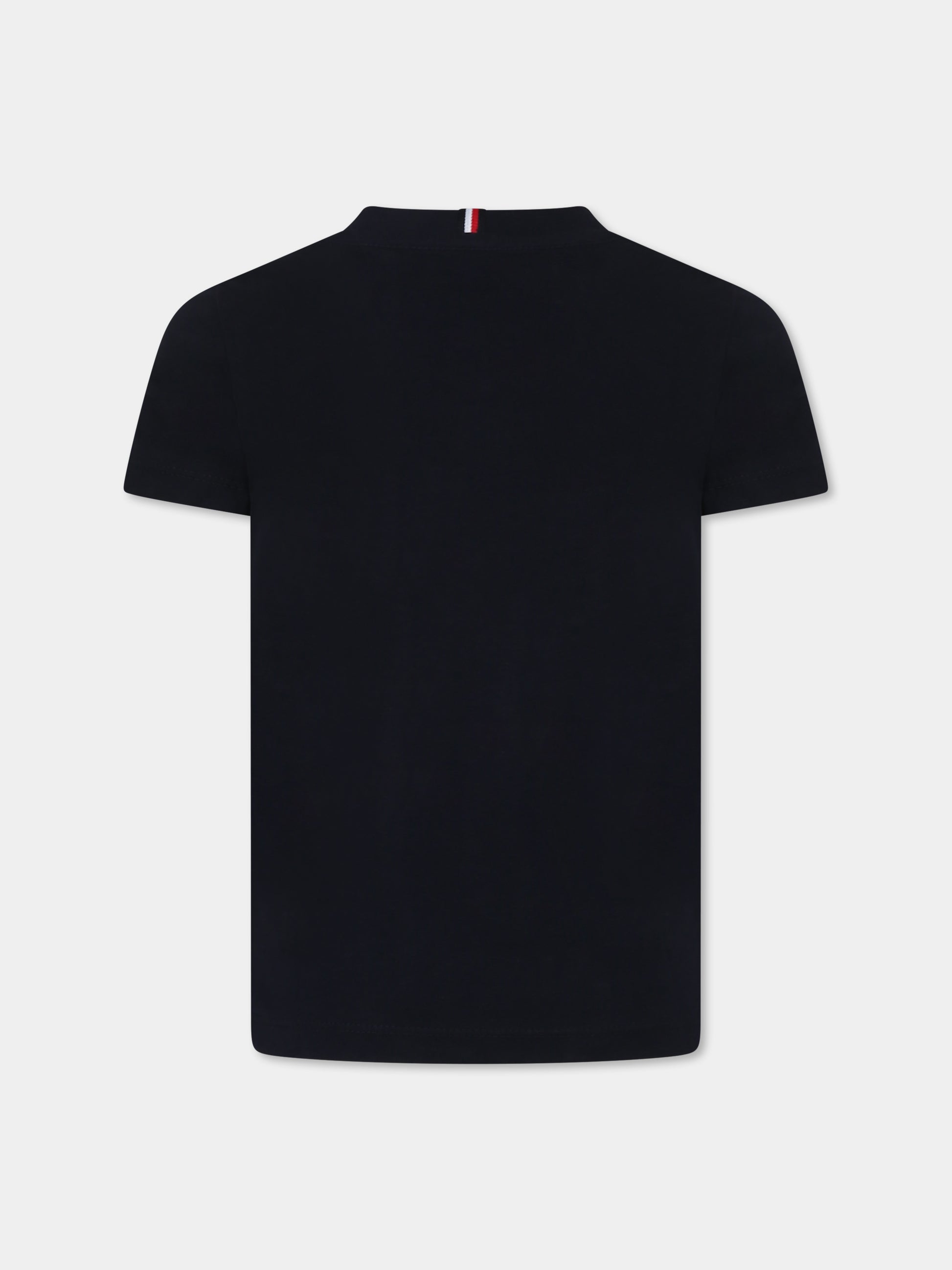 T-shirt blu per bambino con logo,Tommy Hilfiger Junior,KB0KB08658 DW5