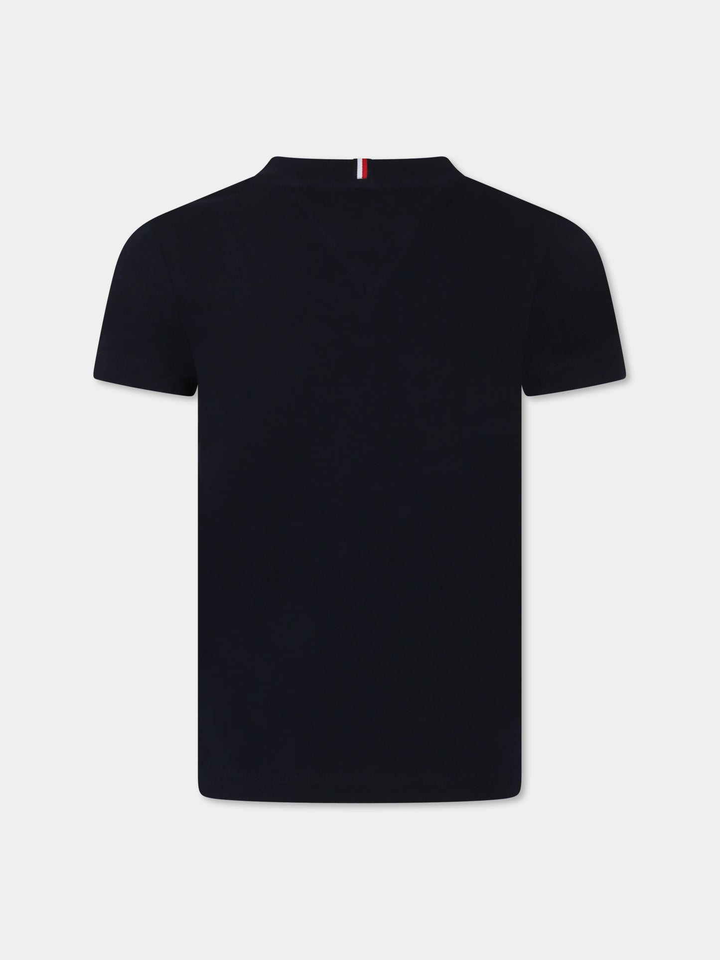 T-shirt blu per bambino con logo,Tommy Hilfiger Junior,KB0KB09028 DW5