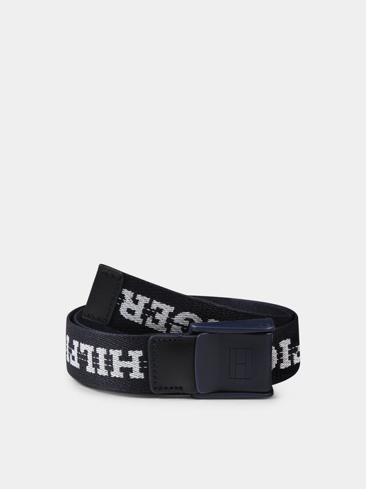 Cintura blu per bambino con logo,Tommy Hilfiger Junior,AU0AU01854 DW6