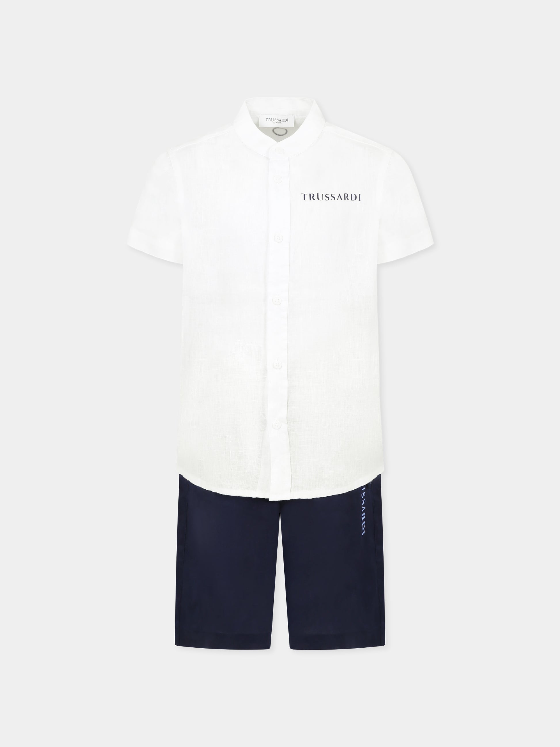 Completo blu per bambino con logo,Trussardi Junior,TBP25013CL BLACK