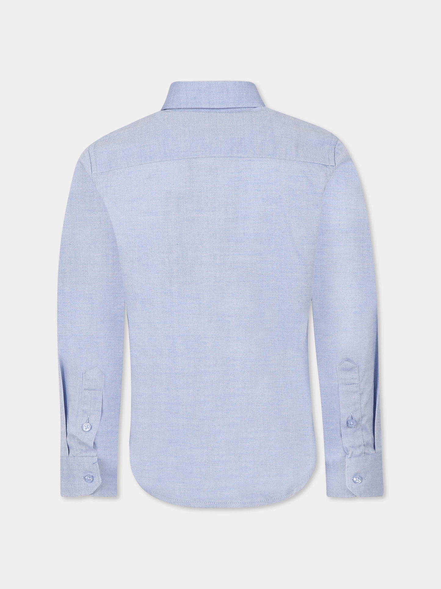 Camicia azzurra per bambino con logo,Trussardi Junior,TBP25018CA AZURE DUST