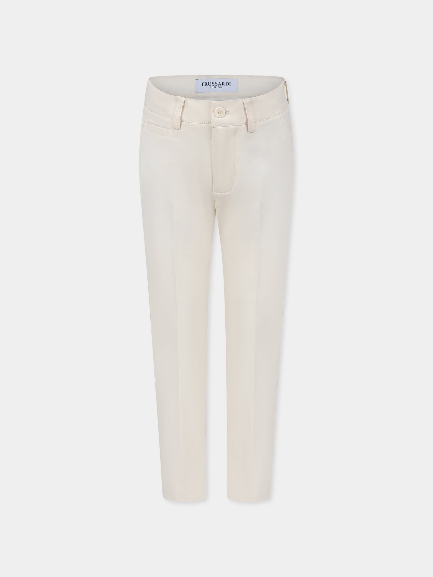Pantaloni avorio per bambino,Trussardi Junior,TBP25022PA BUTTER