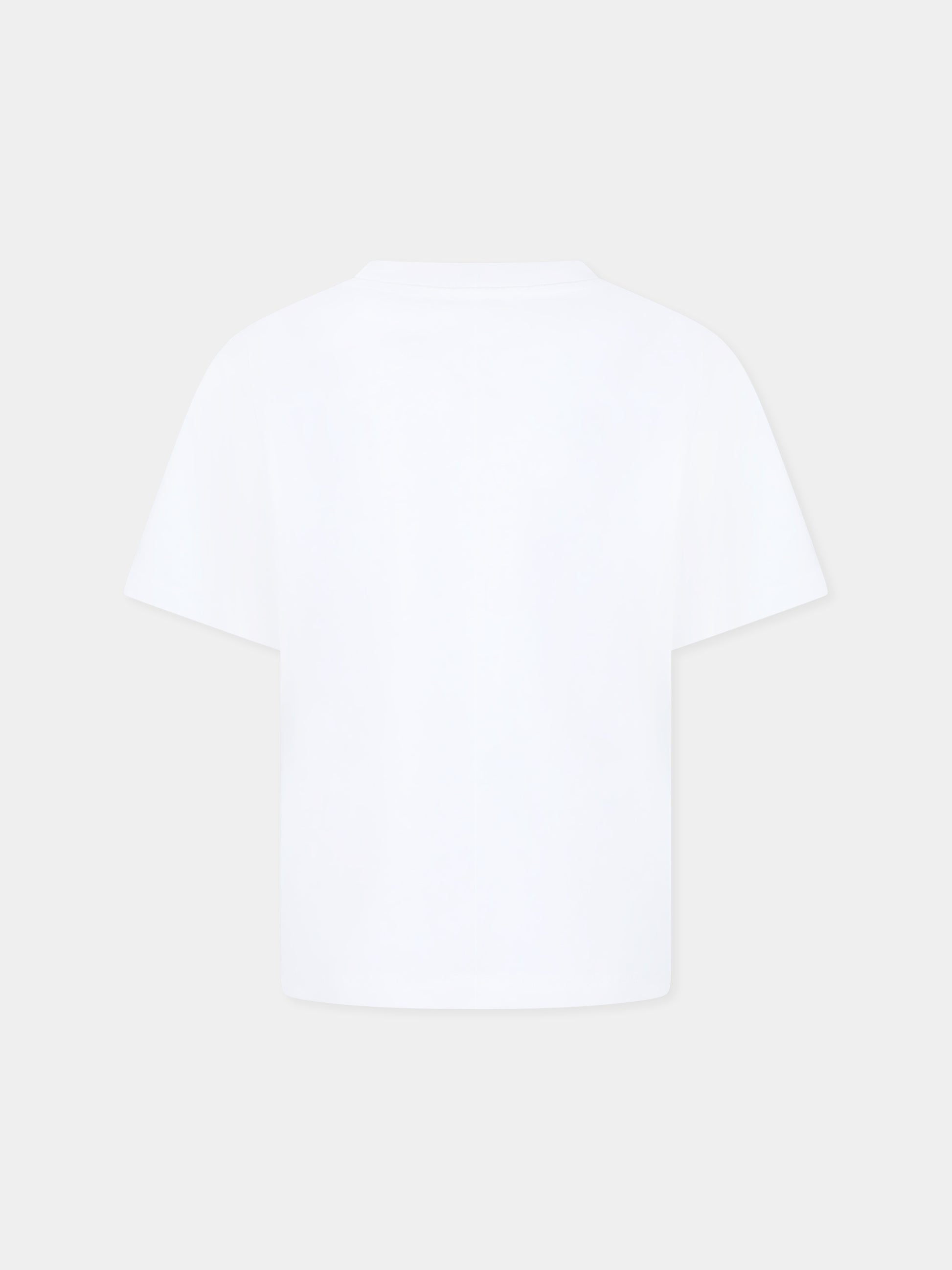 T-shirt bianca per bambino con logo,Trussardi Junior,TBP25025TS WHITE