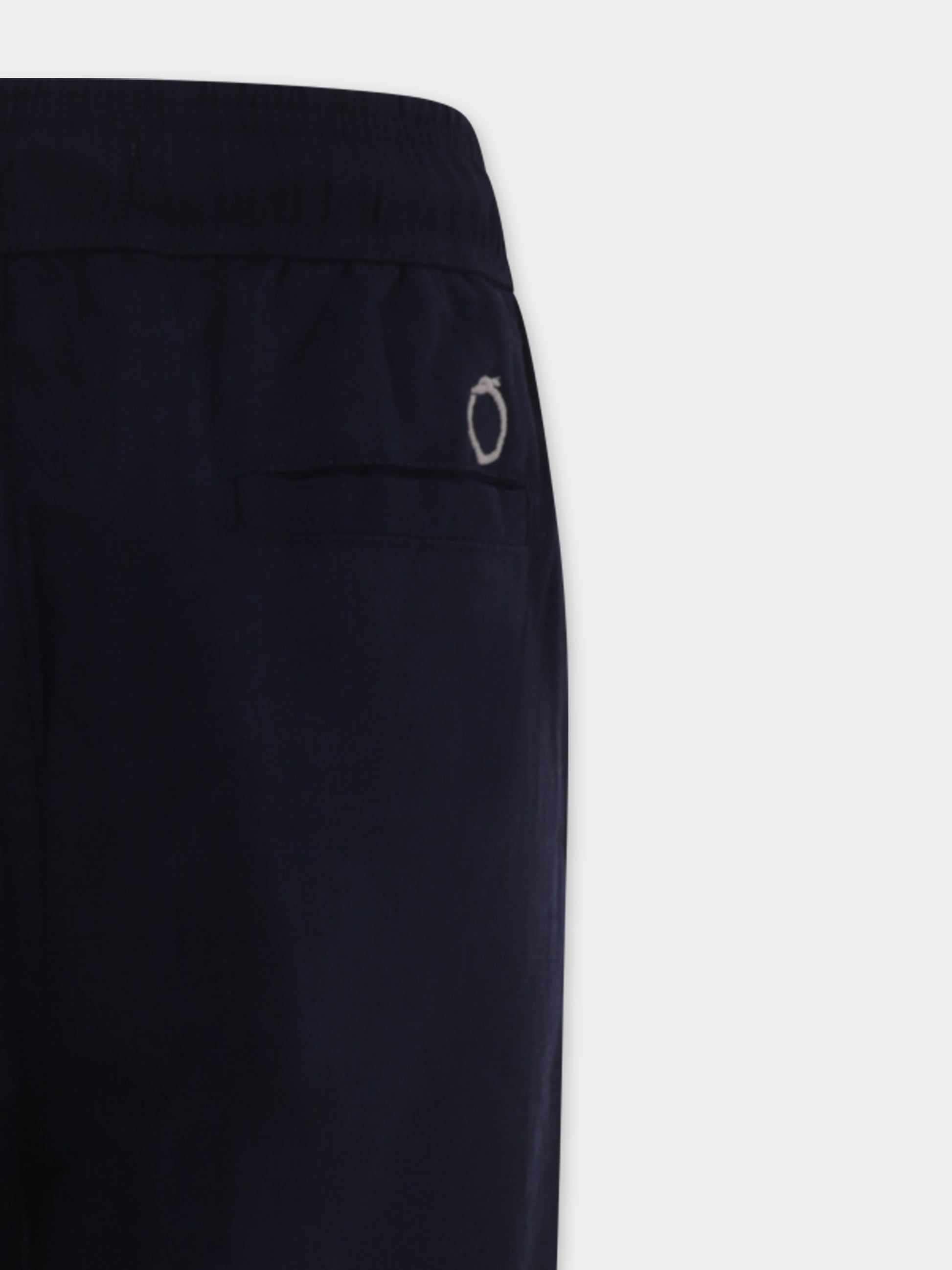 Pantaloni blu per bambino con logo,Trussardi Junior,TBP25094PA BLUE NAVY