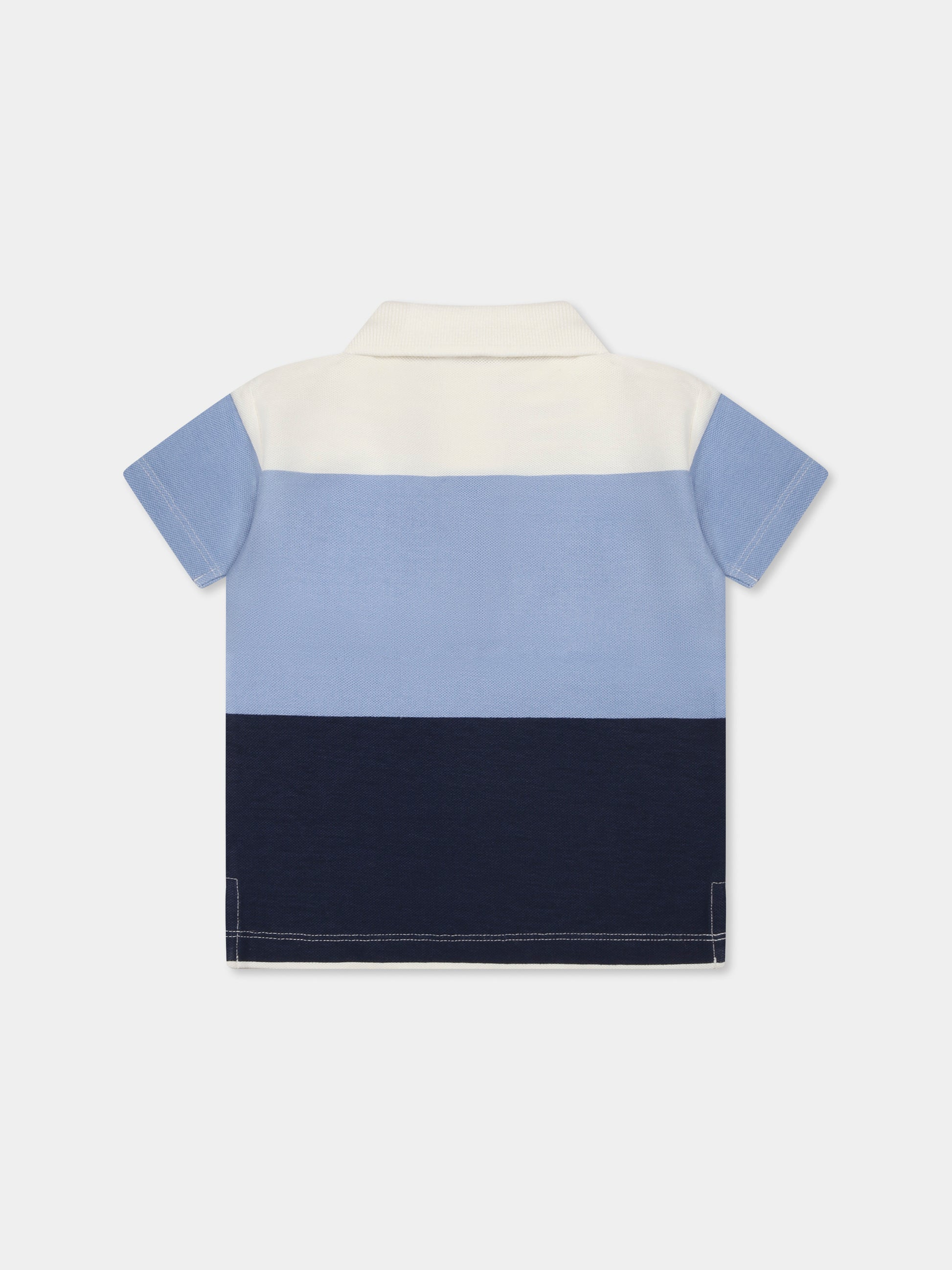 Polo multicolor per neonato con logo,Trussardi Junior,TIP25053PO WHITE