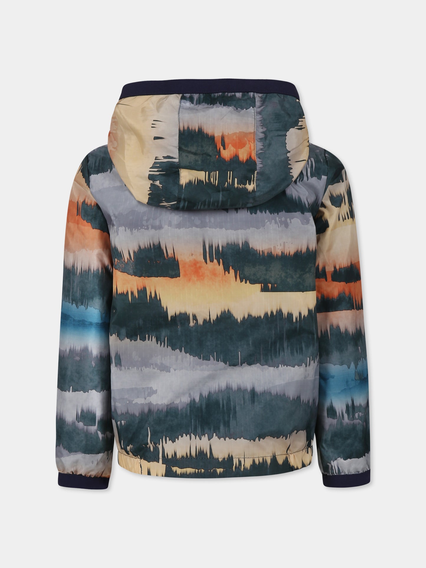 Giacca a vento reversibile beige per bambino con logo,Levi's Kids,8EK398 X9M