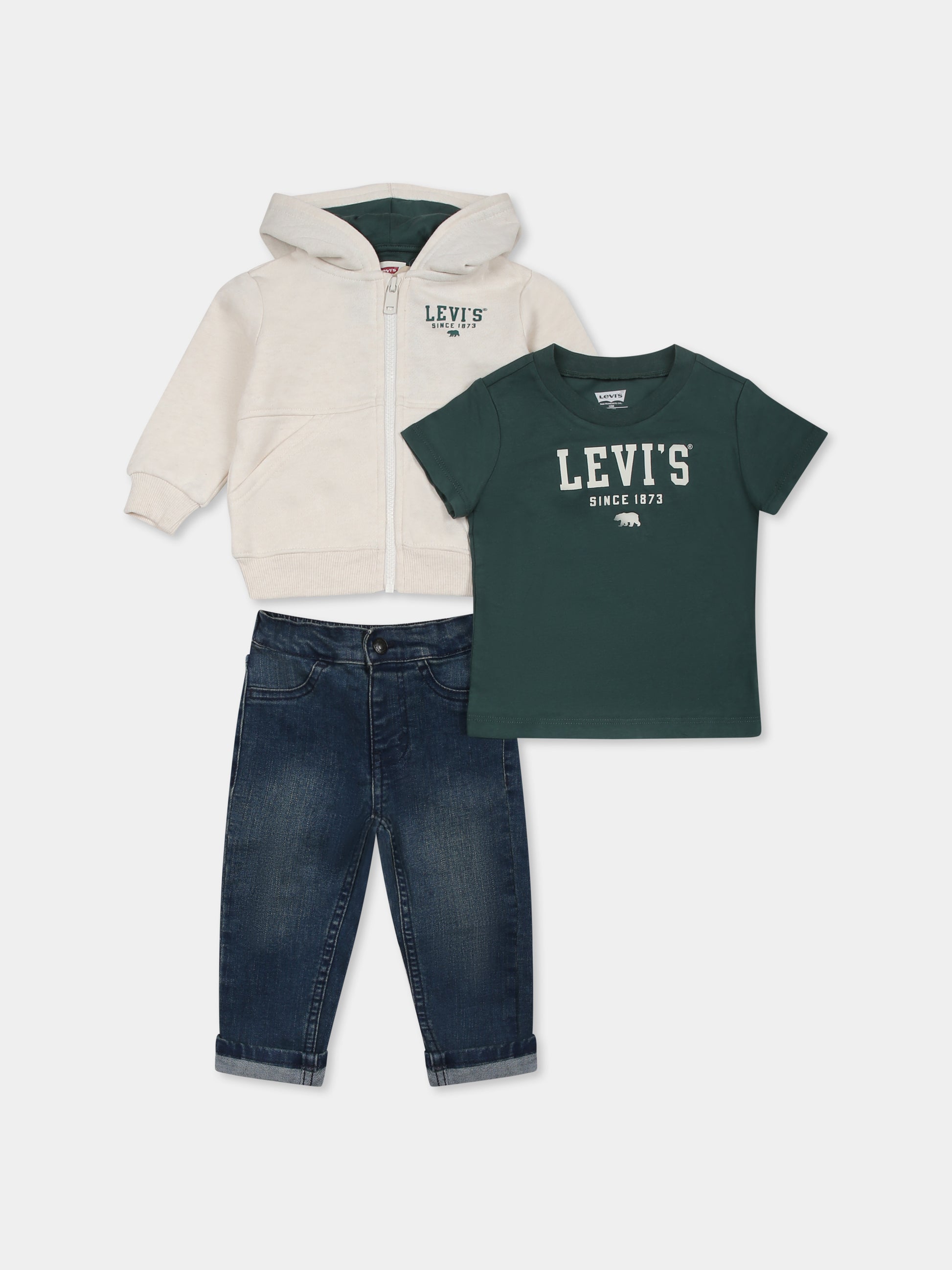 Completo multicolor per neonato con logo,Levi's Kids,6EL323 W4X