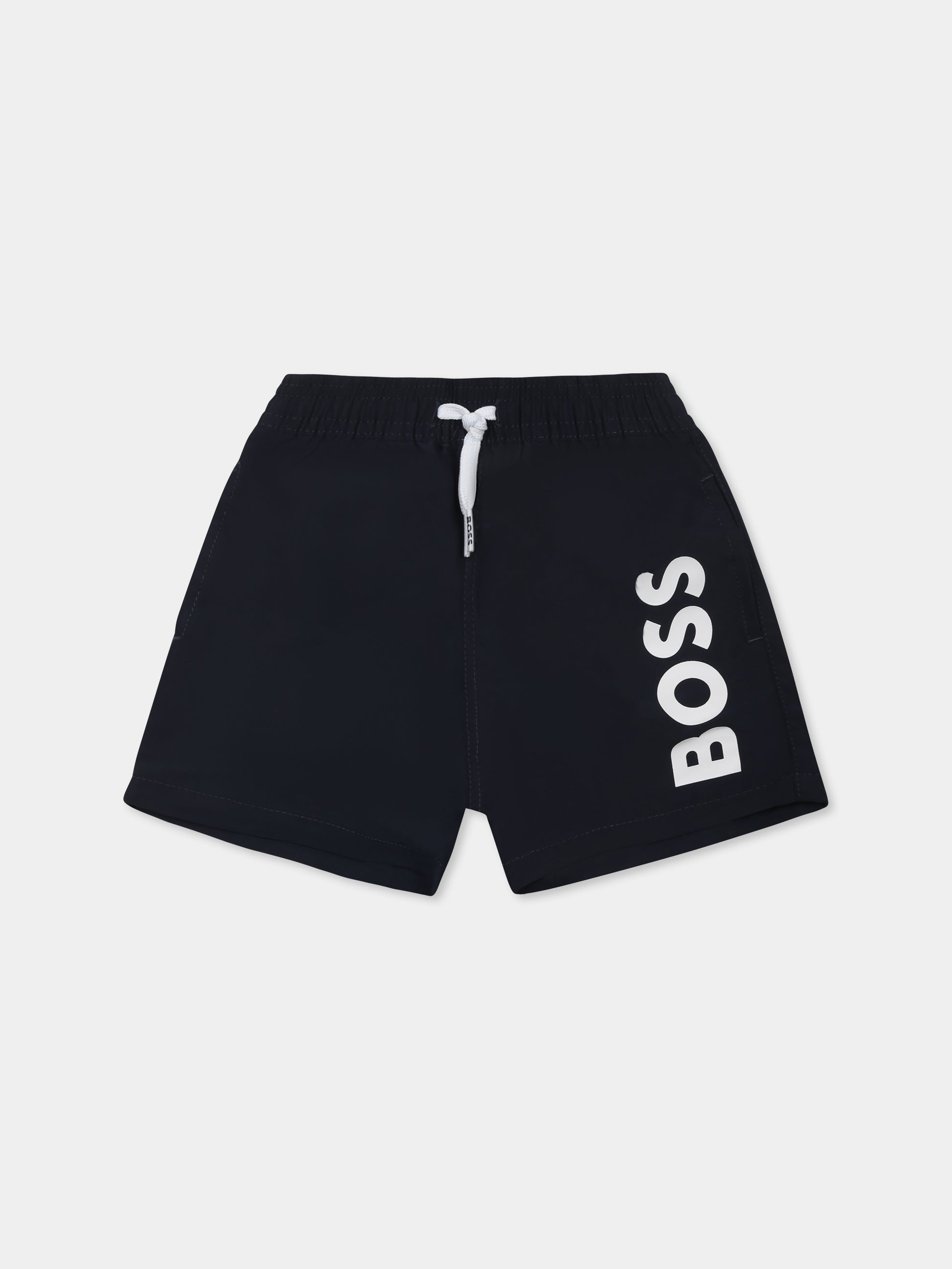 Boxer mare blu per neonato con logo,Boss,J50569 849