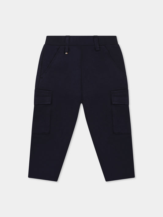 Pantaloni cargo blu per neonato,Boss,J50577 849