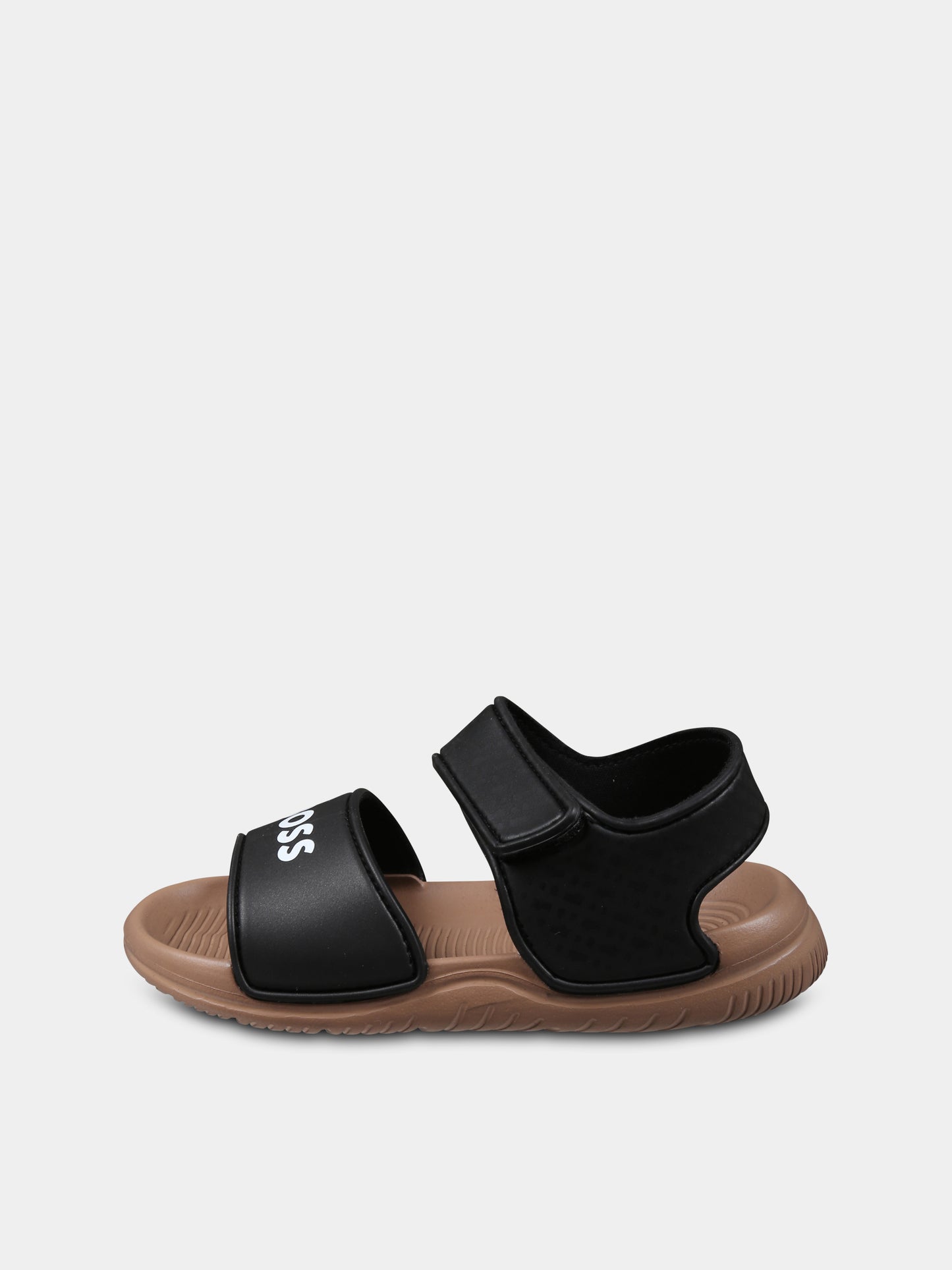 Sandali neri per neonato con logo,Boss,J50890 09B