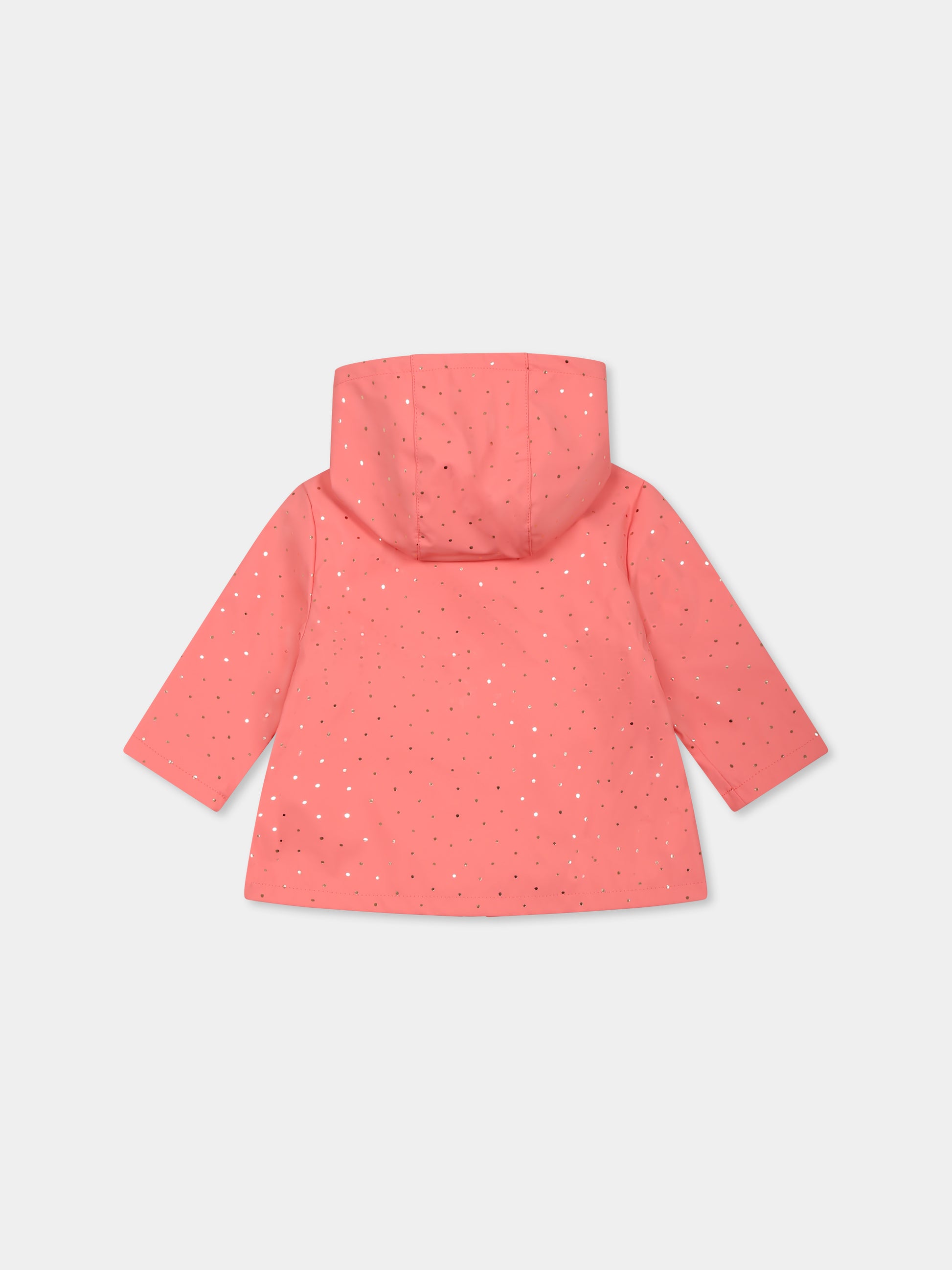 Giacca a vento rosa per neonata con pois all over,Carrement Beau,Y30078 411