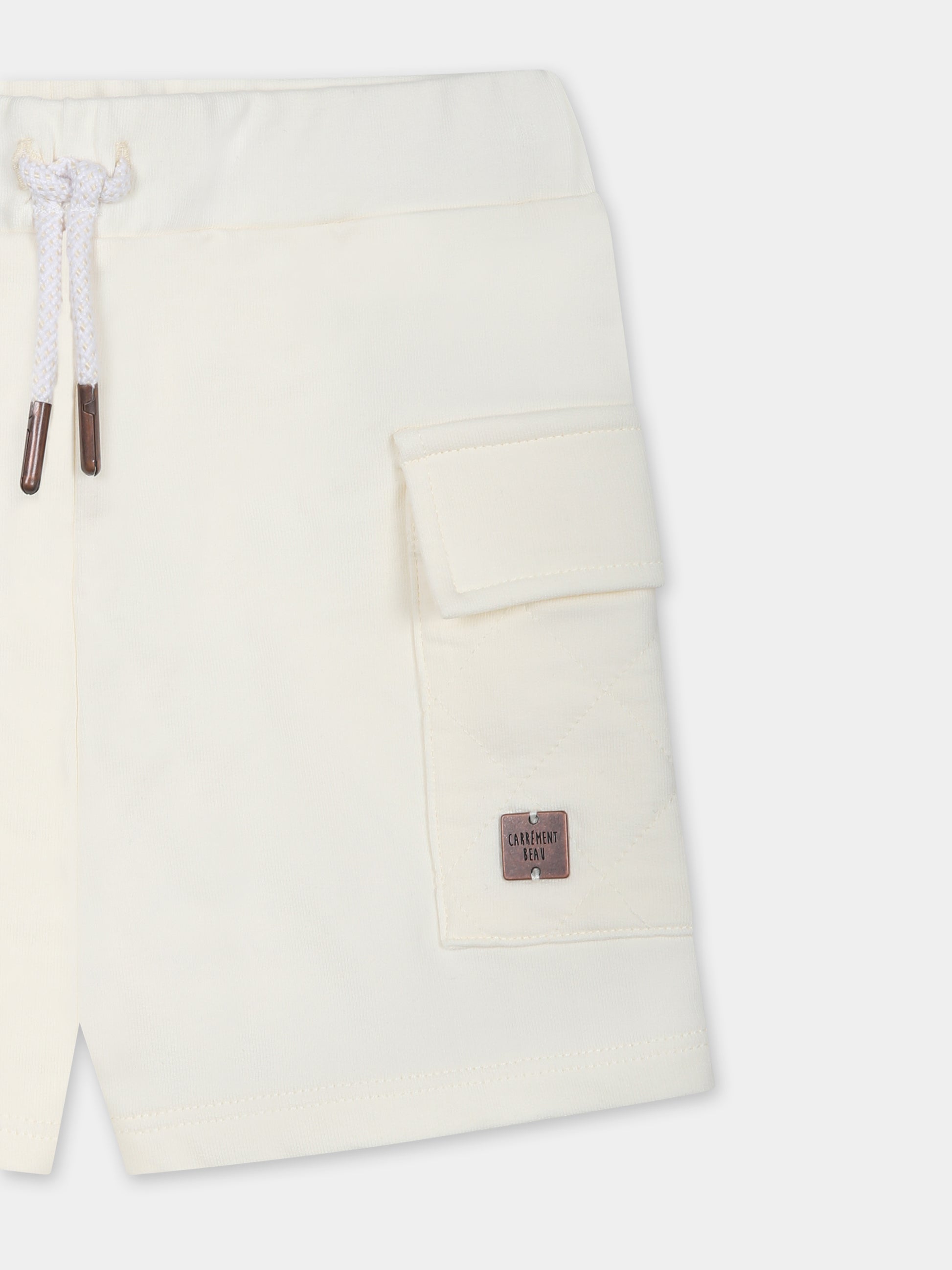 Shorts gialli per neonato con logo,Carrement Beau,Y30146 519