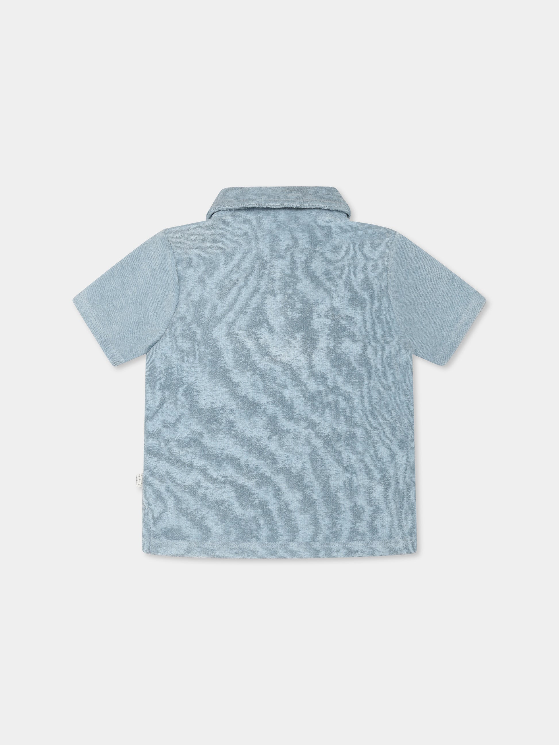 Polo celeste per neonato con patch,Carrement Beau,Y30160 76E