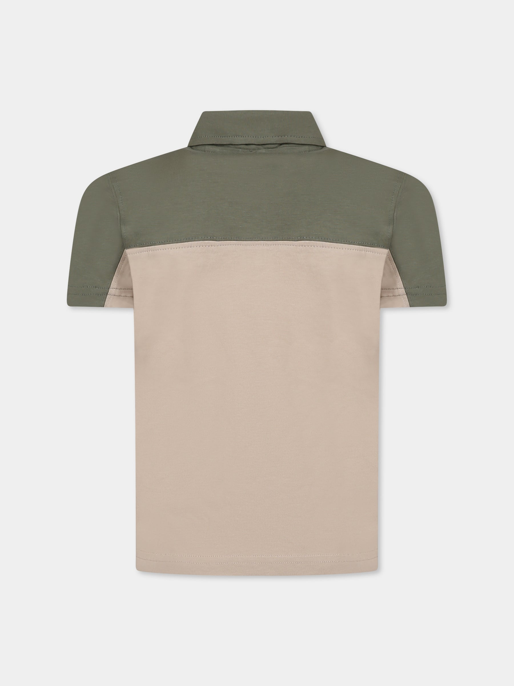 Polo beige per bambino con logo,Timberland,T60062 525