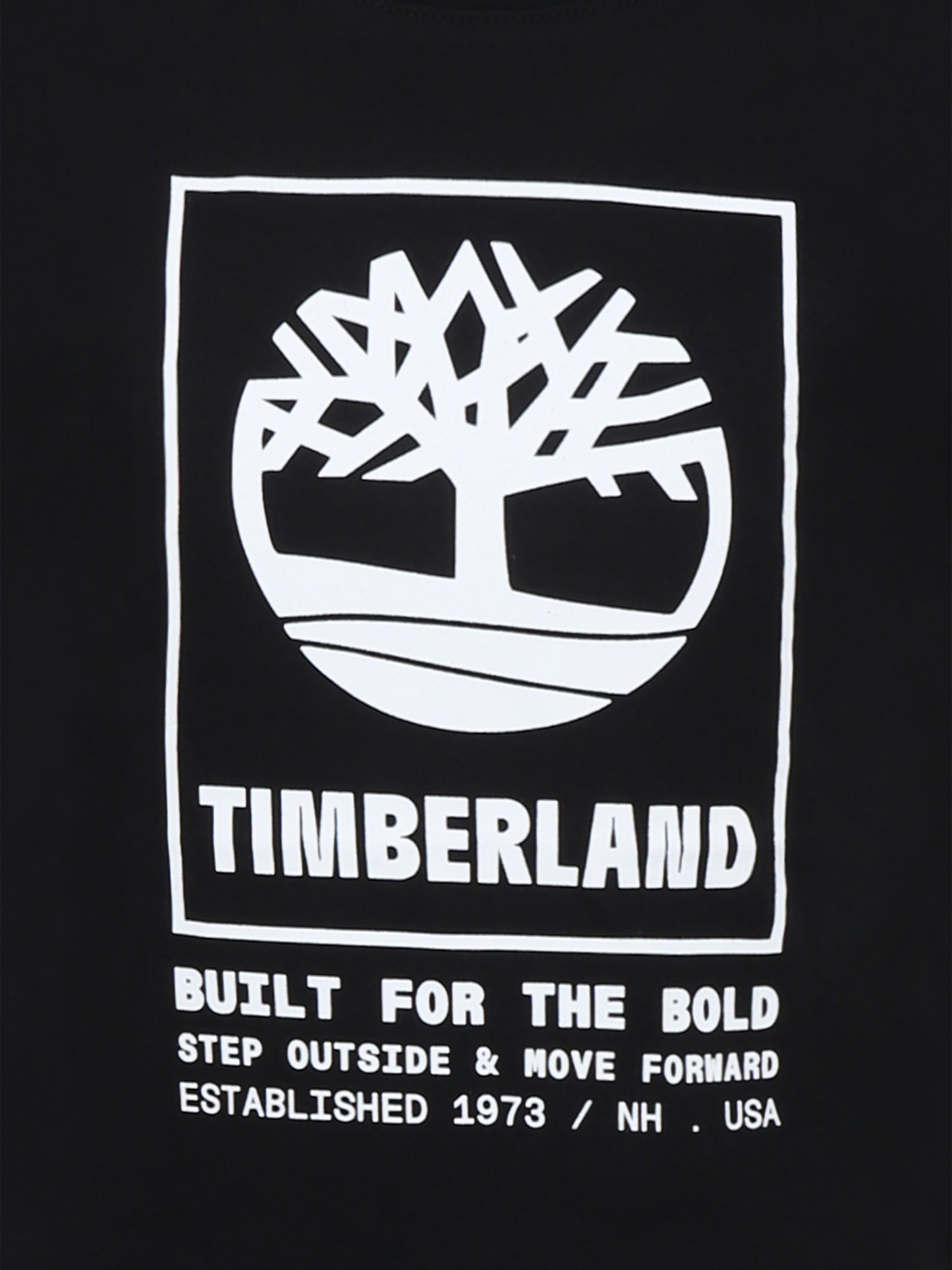 T-shirt nera per bambino con logo,Timberland,T60082 09B