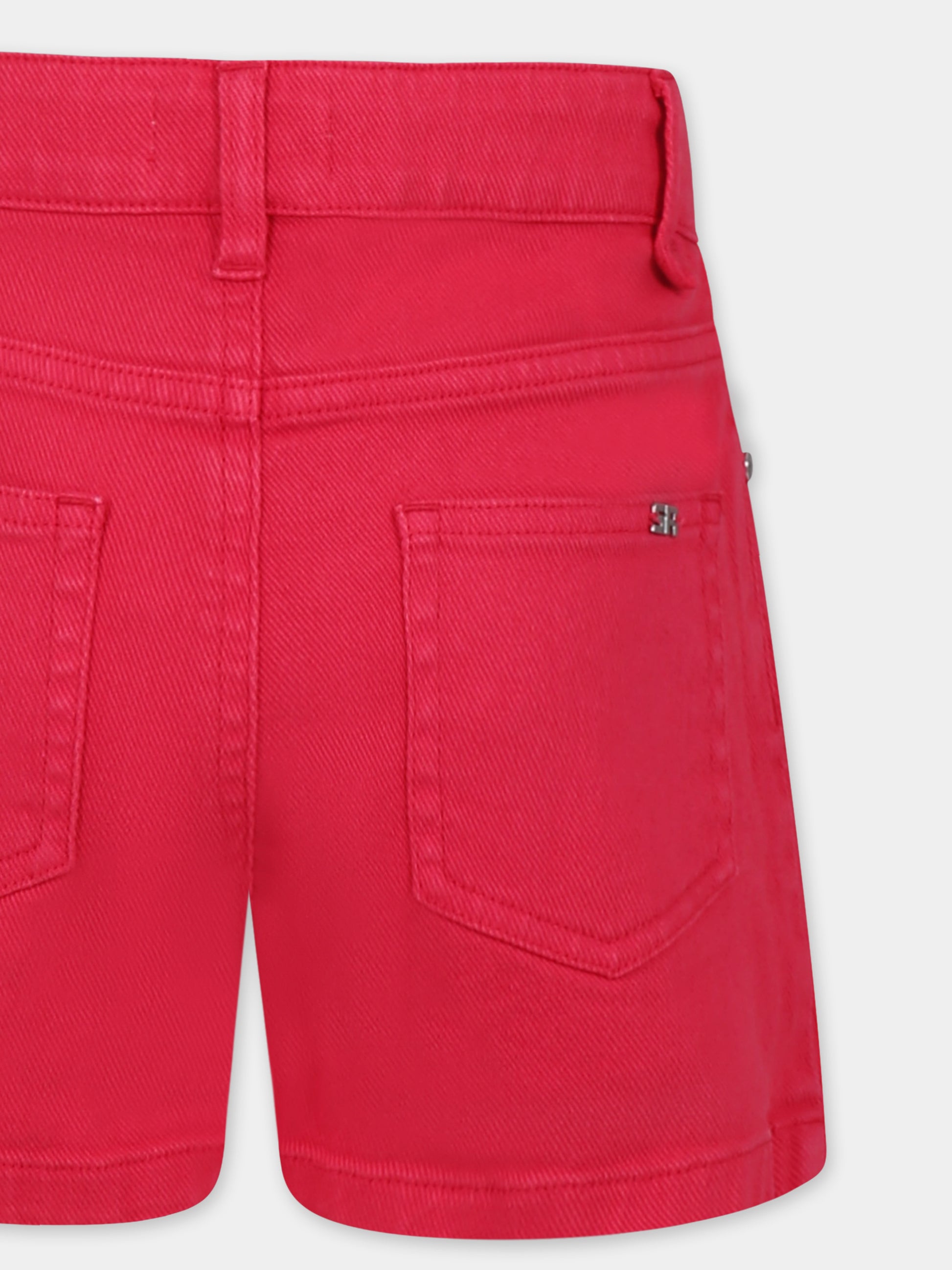 Shorts fucsia per bambina con logo,Sonia Rykiel Paris,A00170 98D