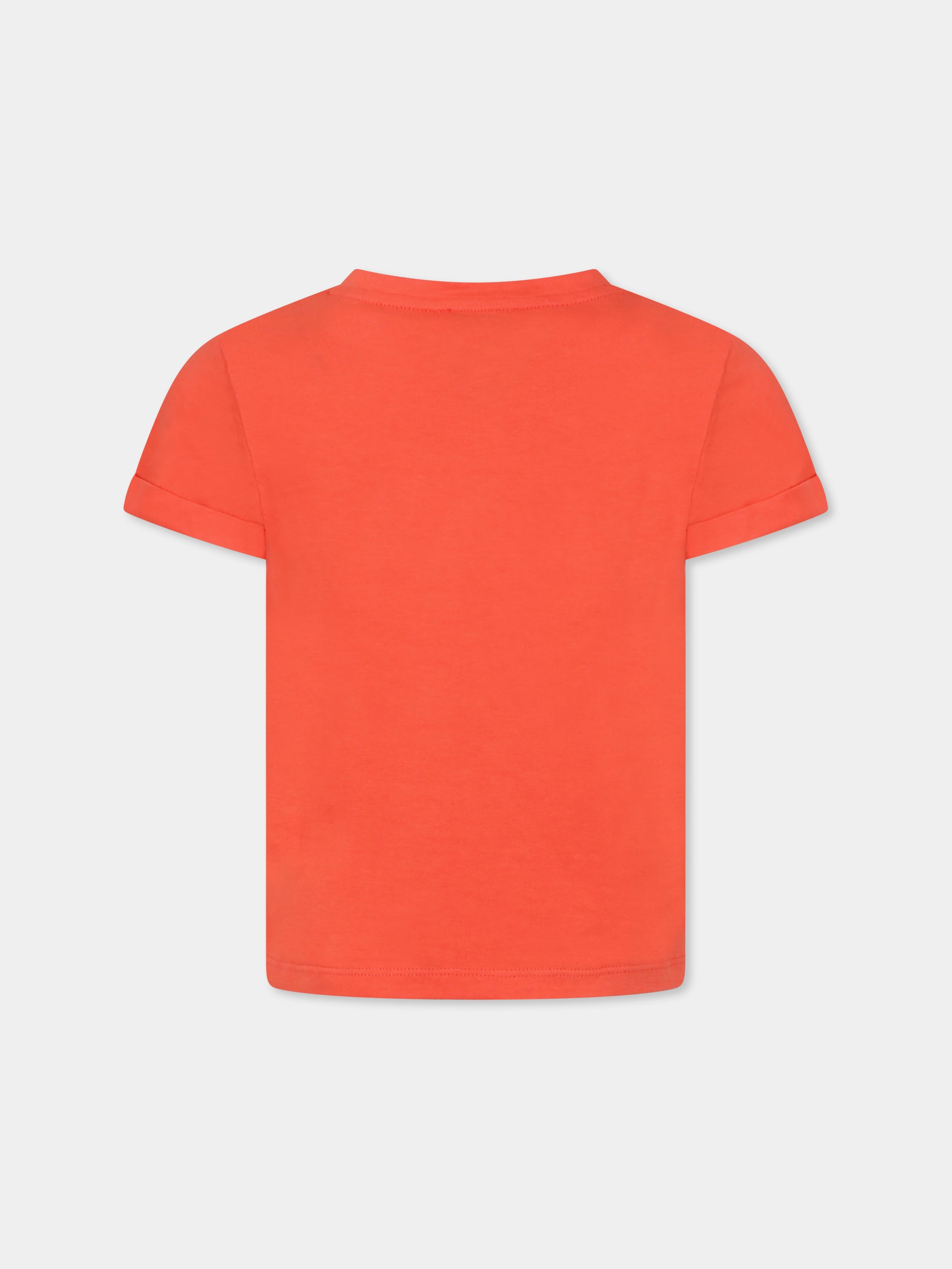 T-shirt rossa per bambina con logo e gelato,Sonia Rykiel Paris,A00175 402