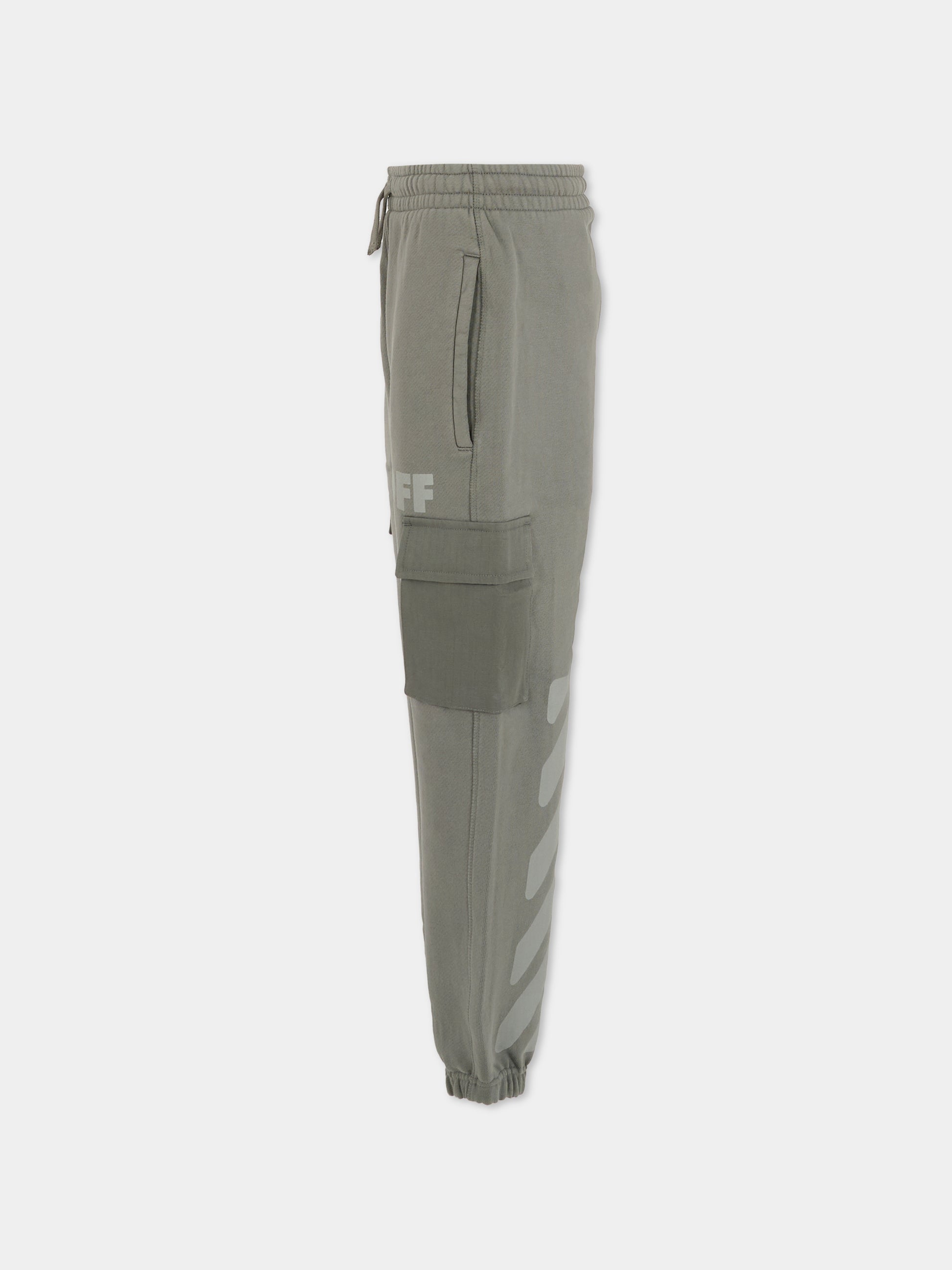 Pantaloni grigi per bambino con frecce,Off White,OBCH00BF25FLE0010705
