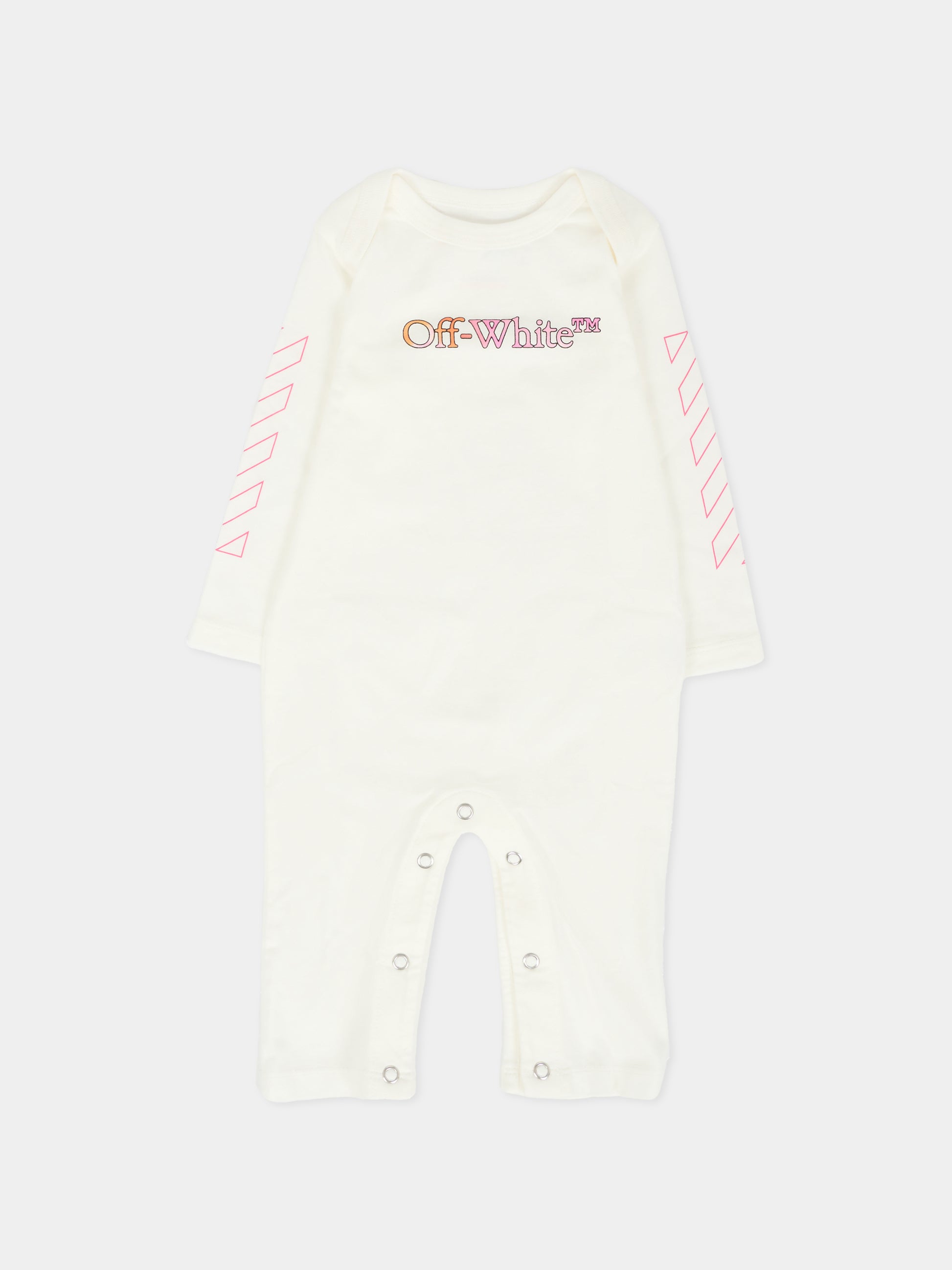 Set tutine avorio per neonata con logo,Off White,OG2X006F25JER0010184