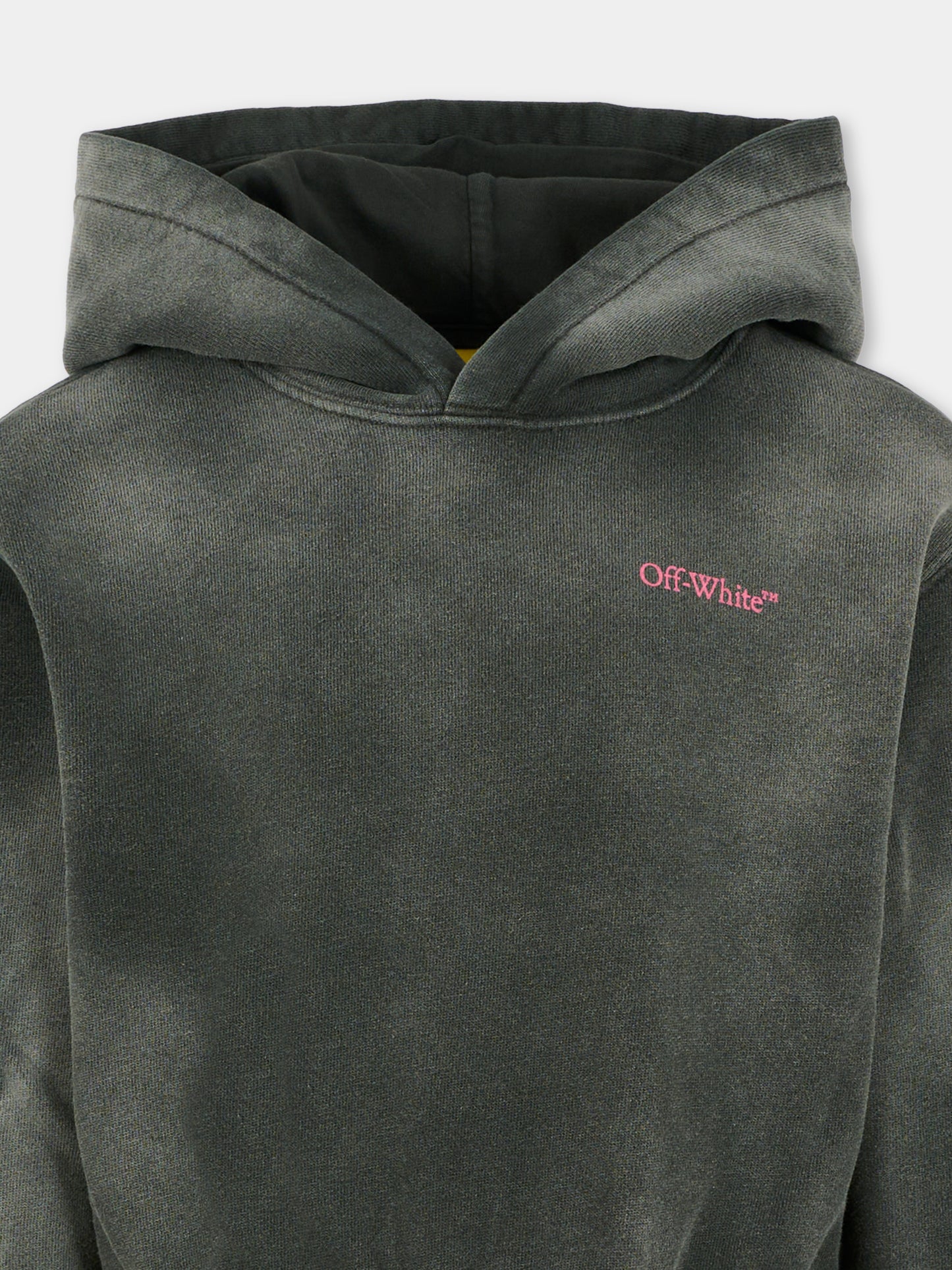 Vestito grigio per bambina con logo,Off White,OGDF005F25FLE0020732