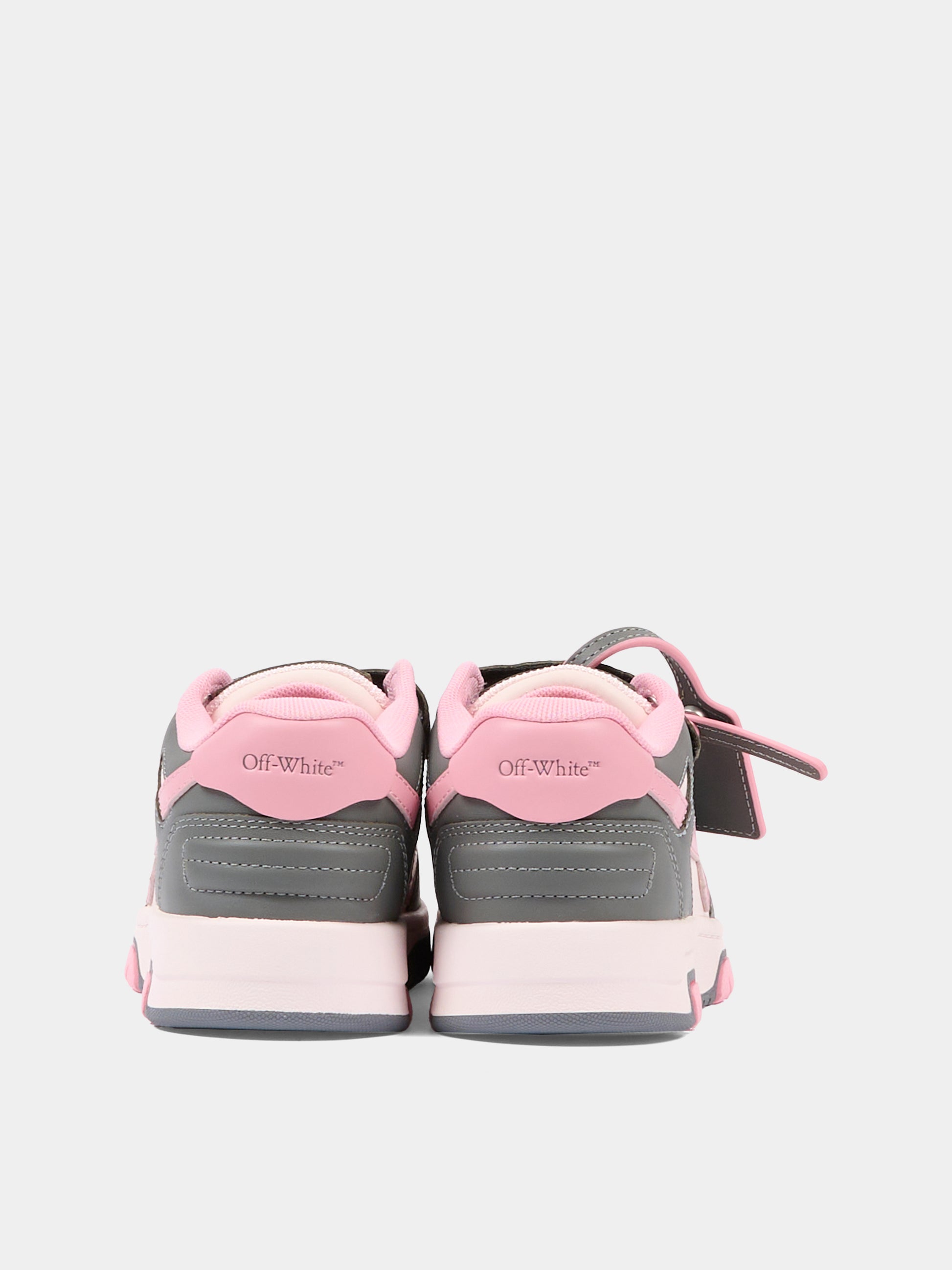 Sneakers  Out of Office grigie per bambina con freccia,Off White,OGIA005F25LEA0013083