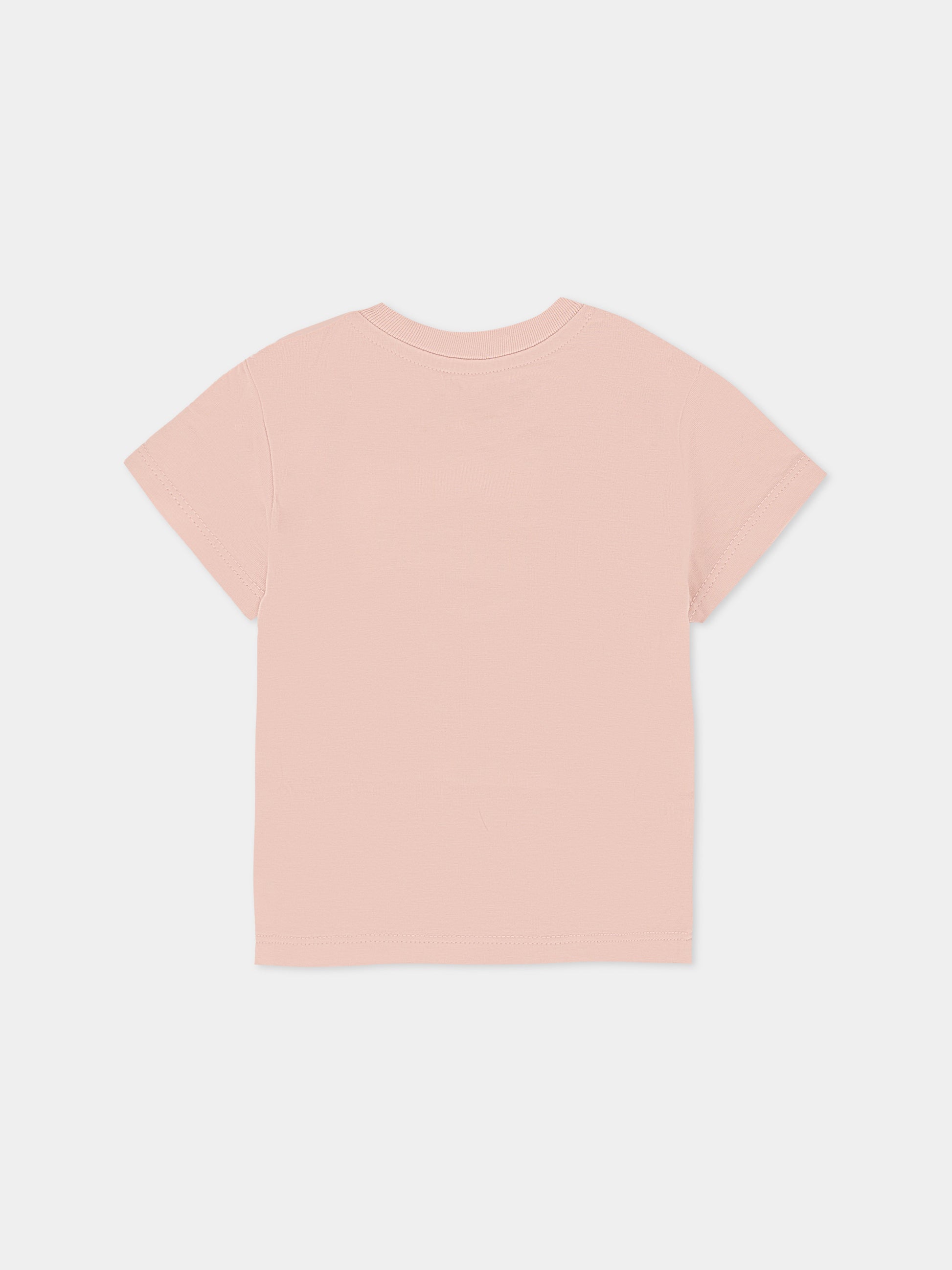 T-shirt rosa per neonata con logo,Off White,OGXB001F25JER0013B45