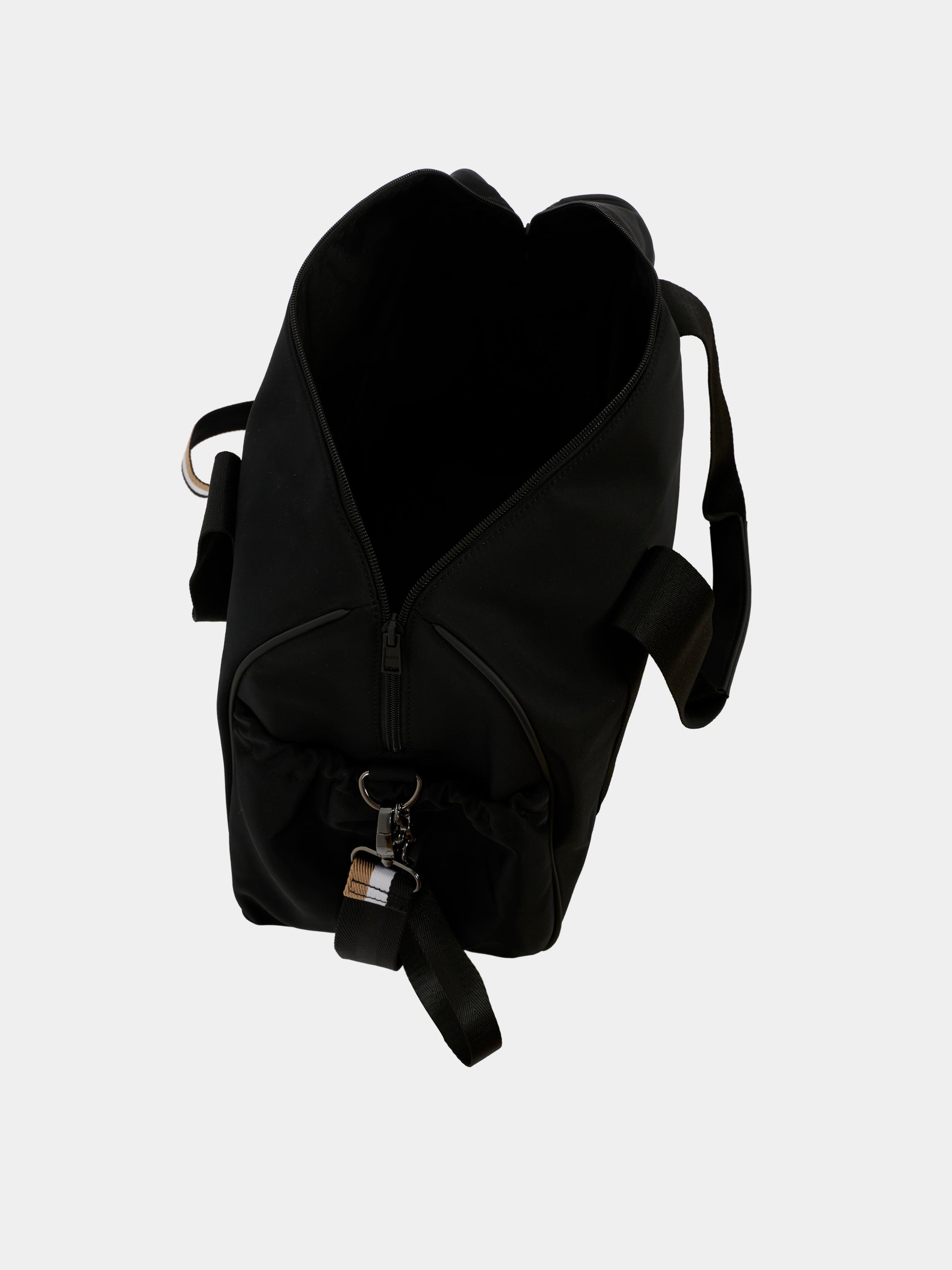 Borsa mamma nera per neonati con logo bianco,Boss,J52679 09B