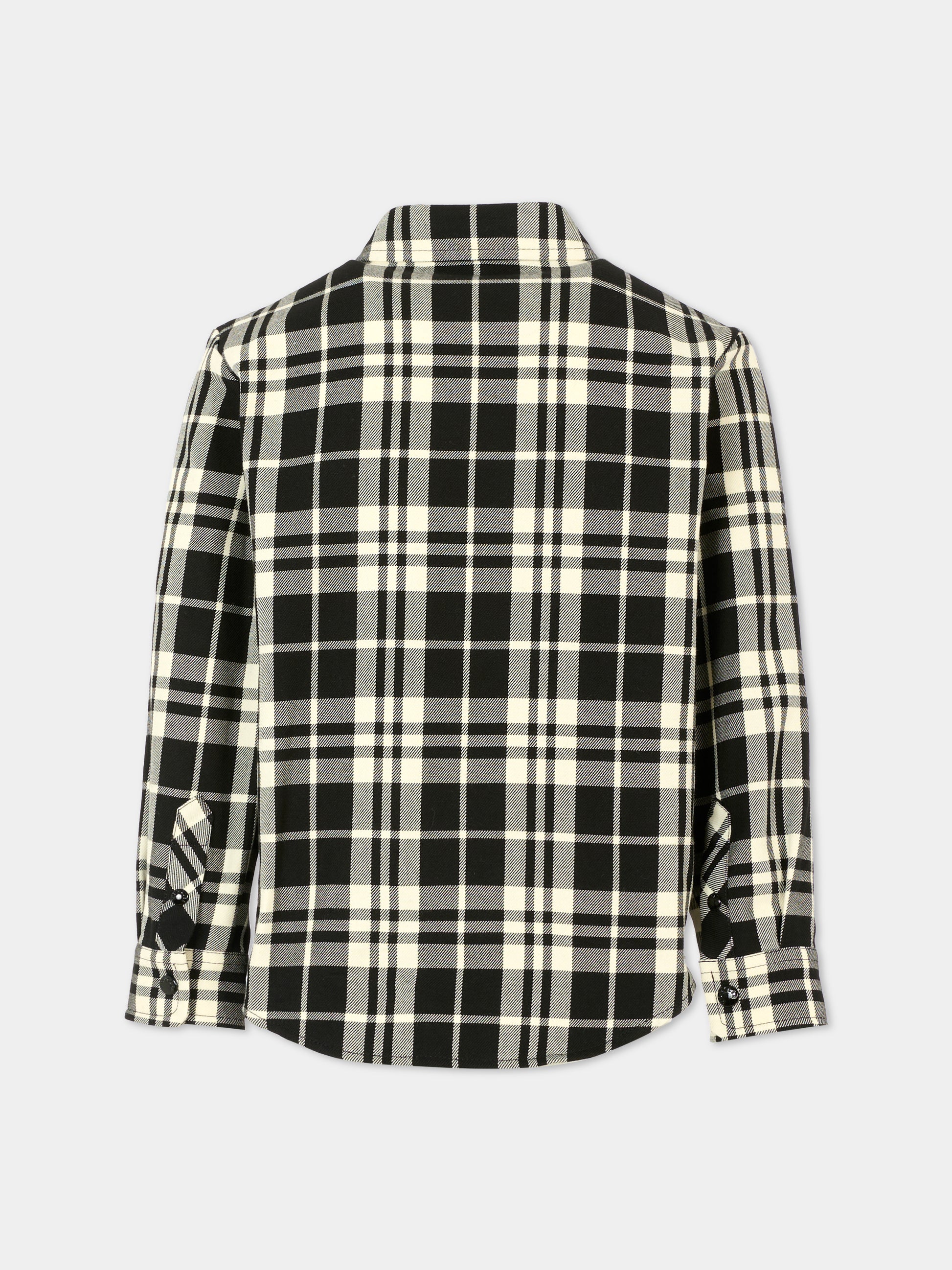 Camicia nera per bambino con logo,Moncler Kids,K2954 2F00004 598ZH F90