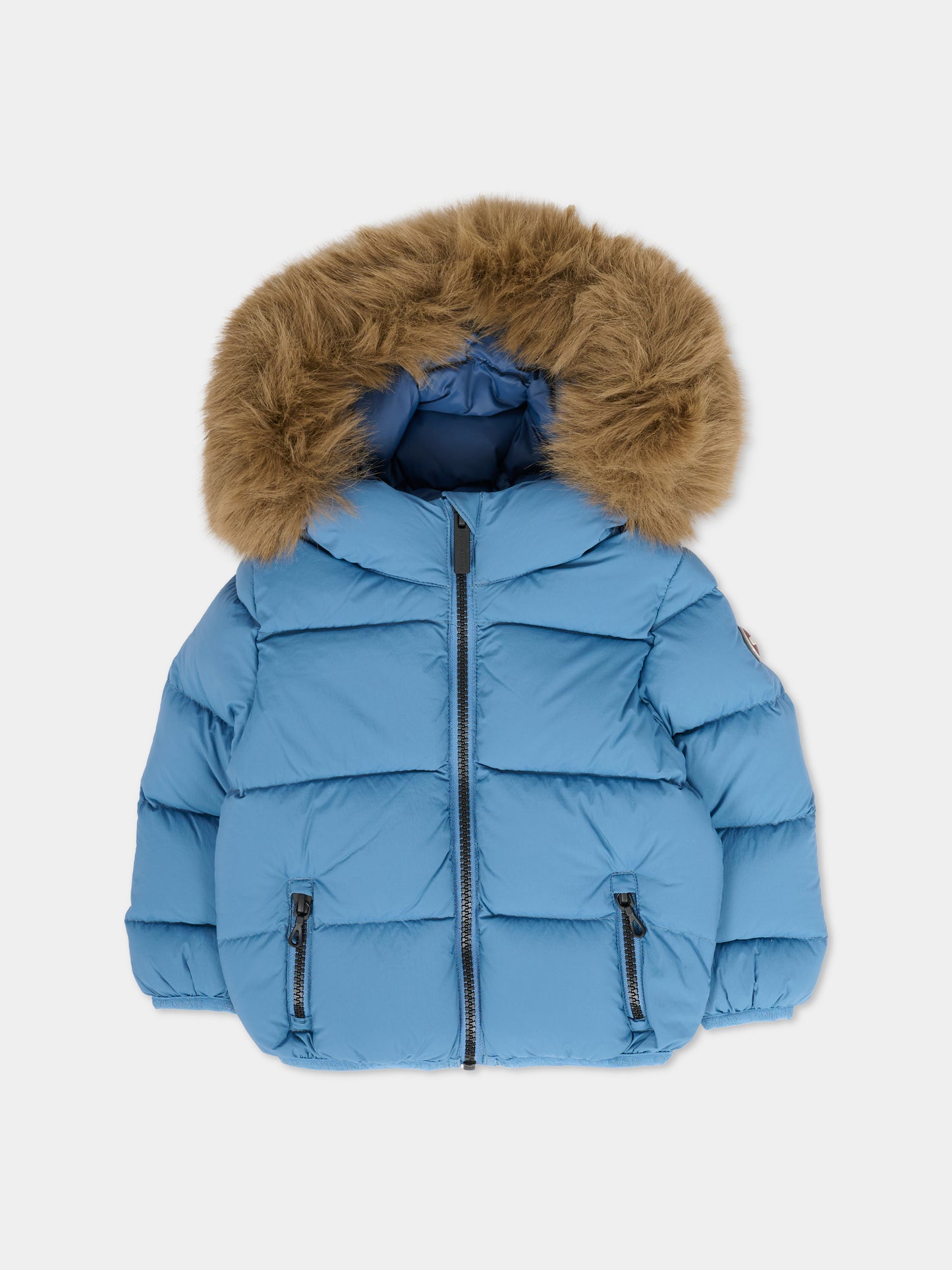 Piumino azzurro per neonato con logo,Colmar Originals Kids,3470E 4ZP 733