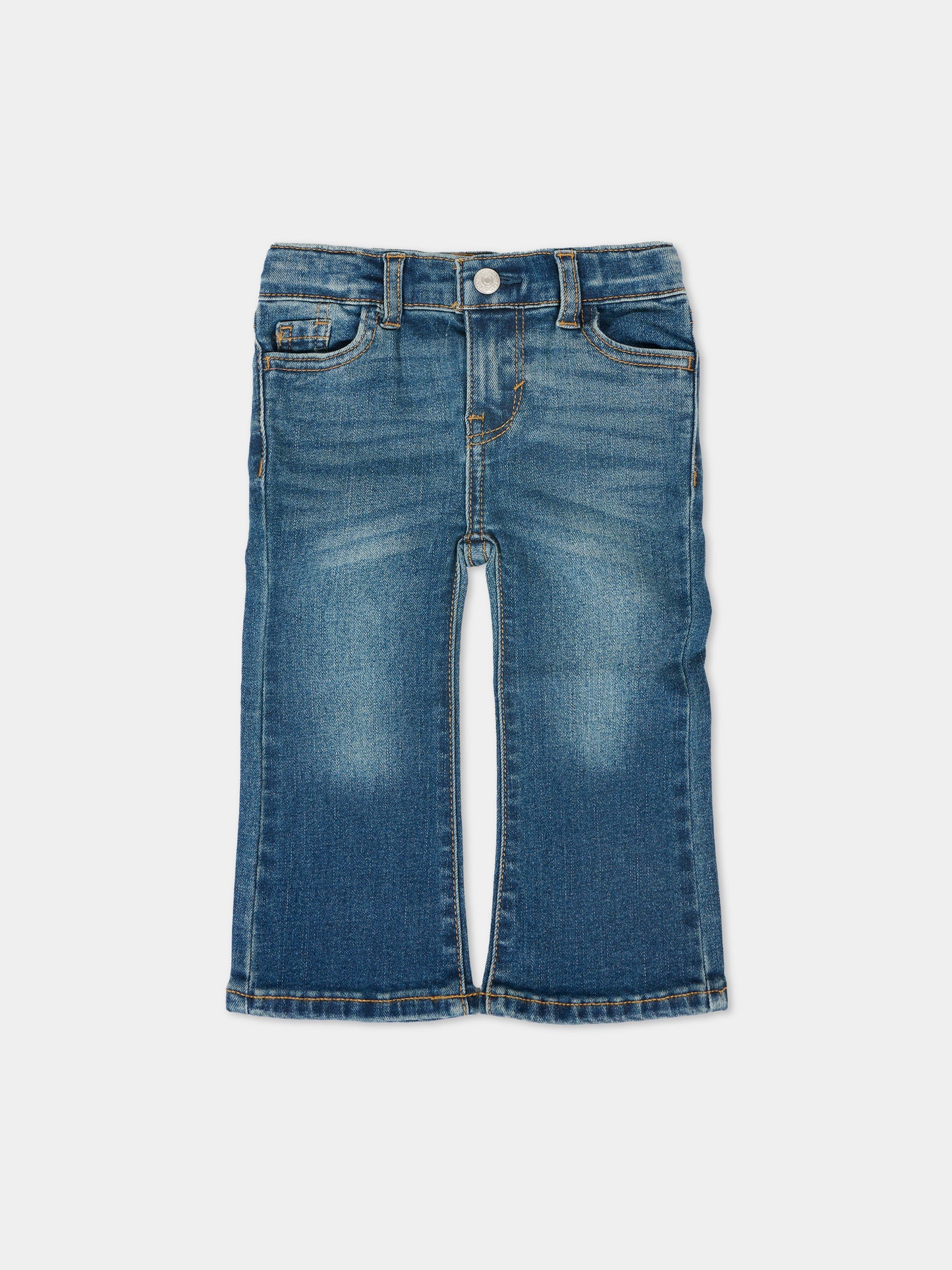 Jeans blu per neoanta con patch logato,Levi's Kids,1EK988 DCR