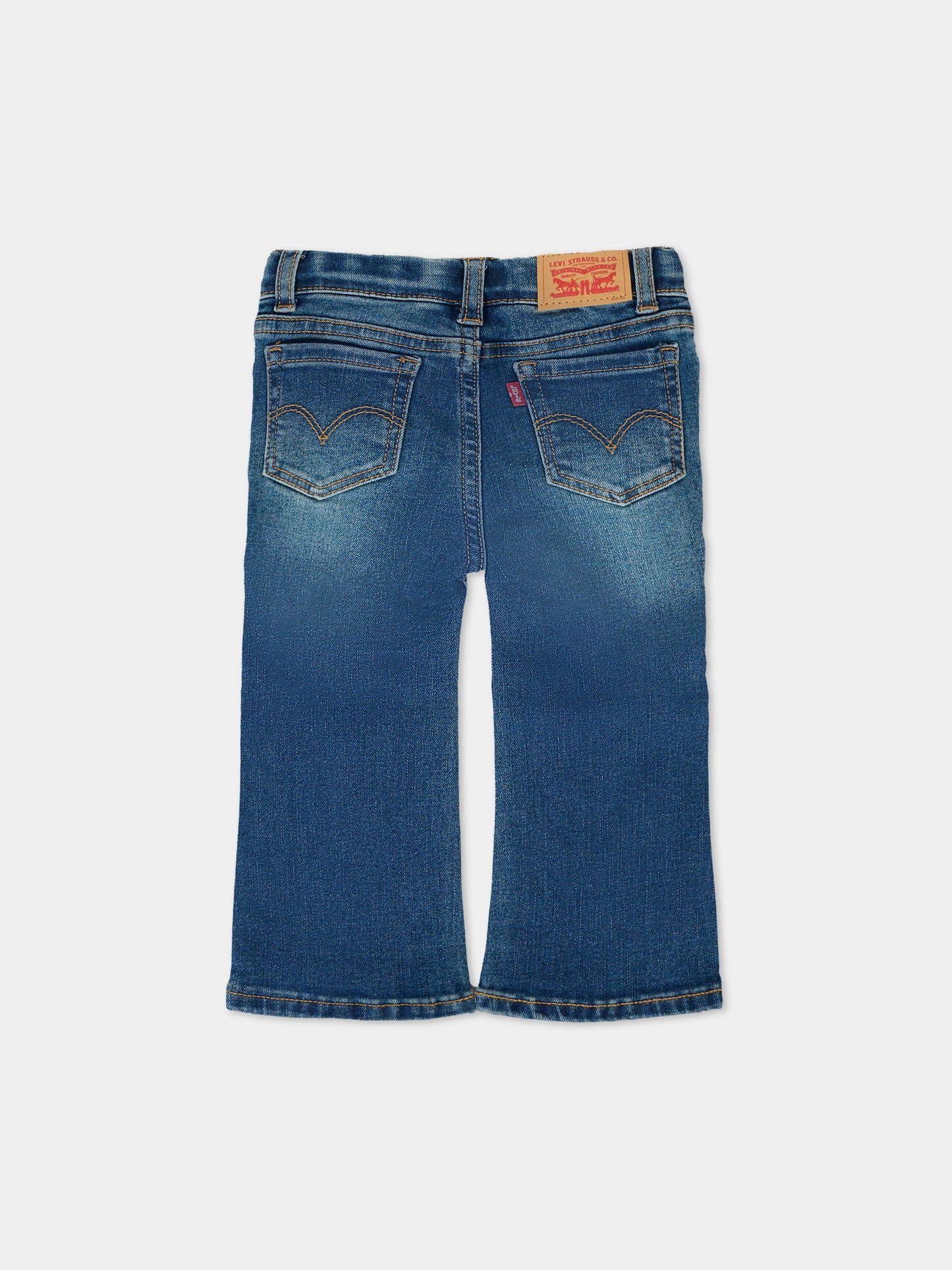 Jeans blu per neoanta con patch logato,Levi's Kids,1EK988 DCR