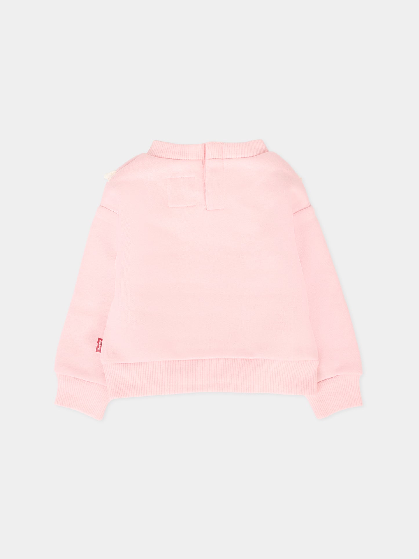 Felpa rosa per neonata con logo,Levi's Kids,1EN575 AGJ