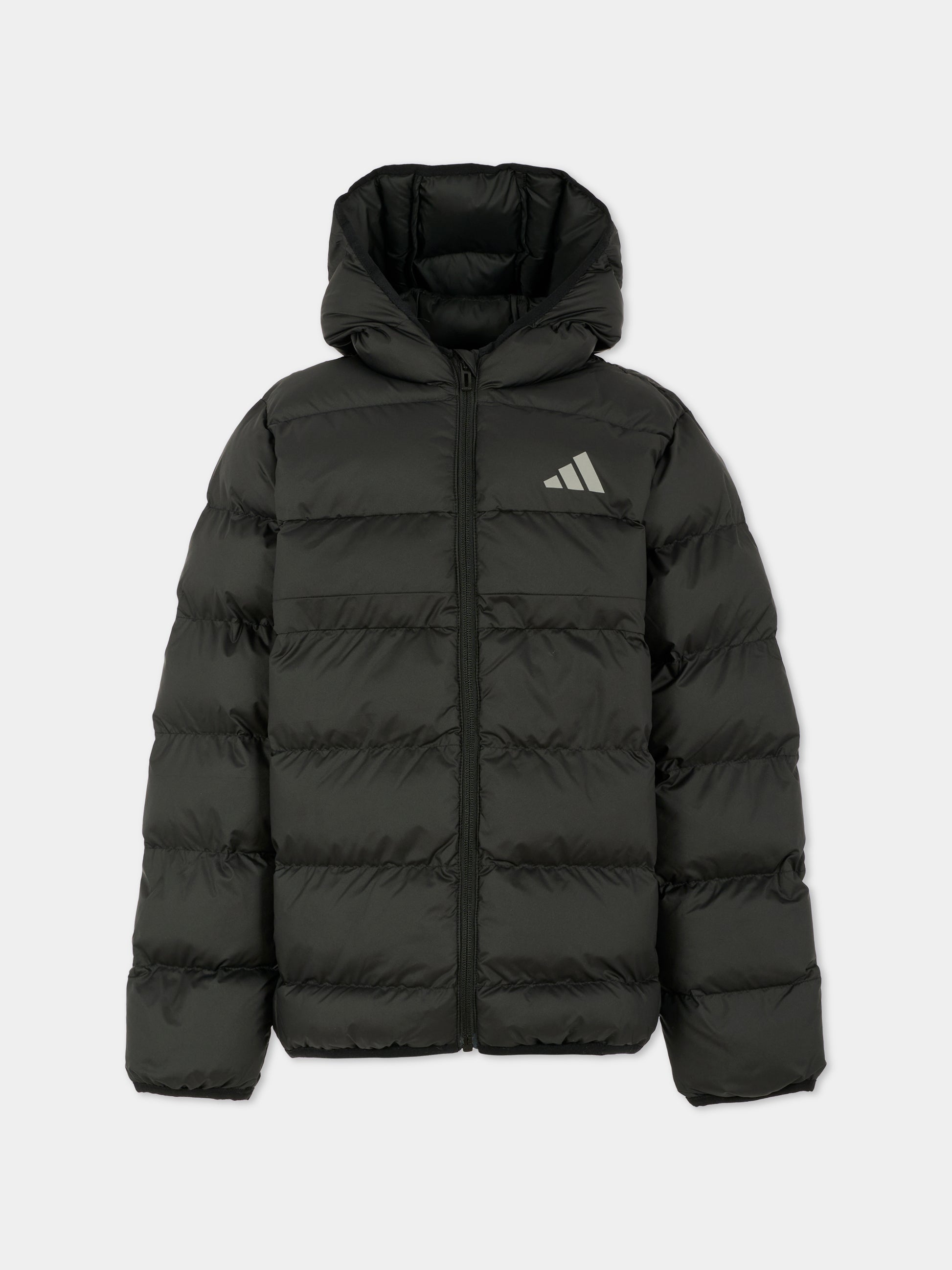 Piumino nero per bambini con logo,Adidas,JL7430